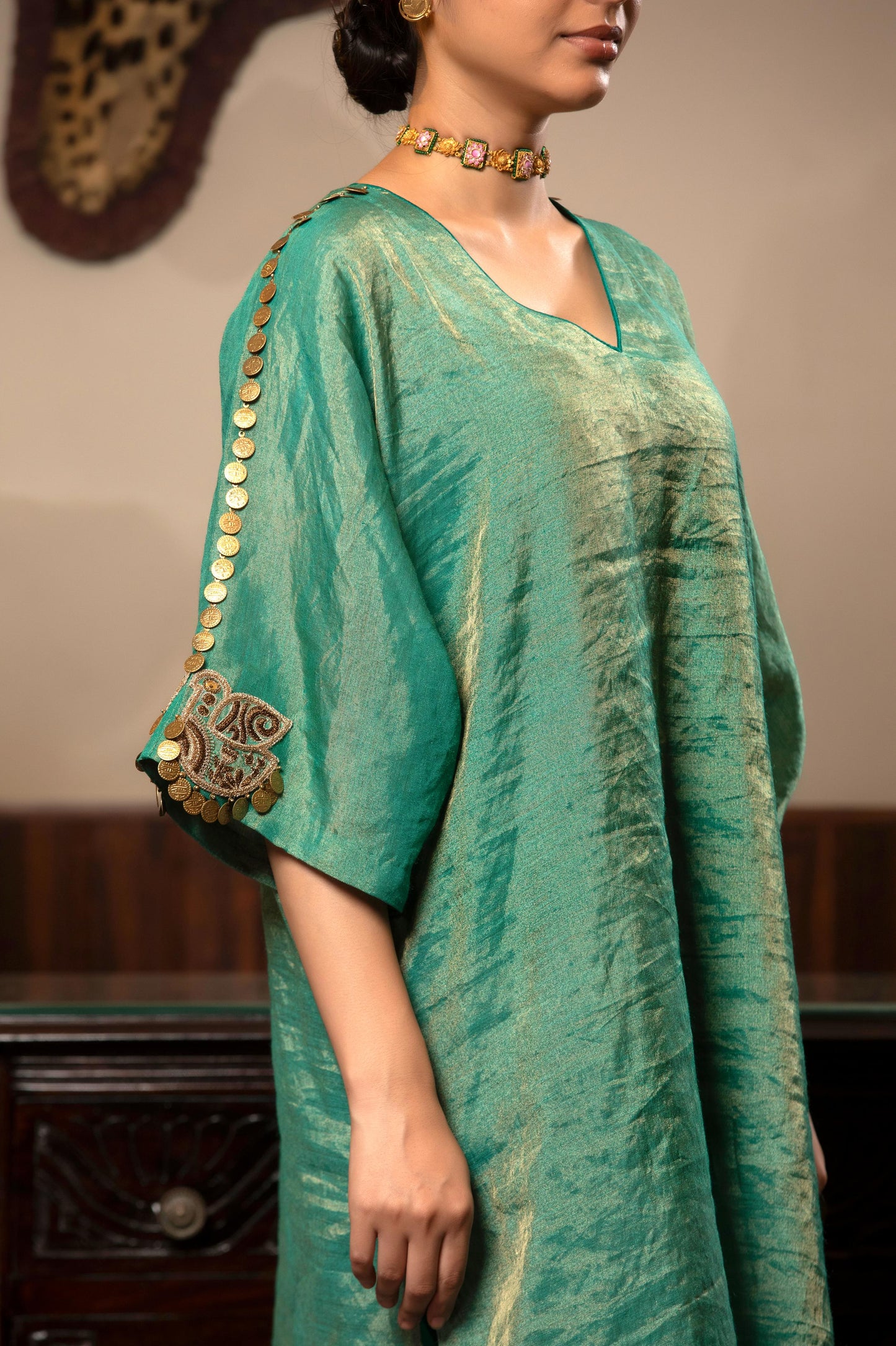 GREEN KURTA SET