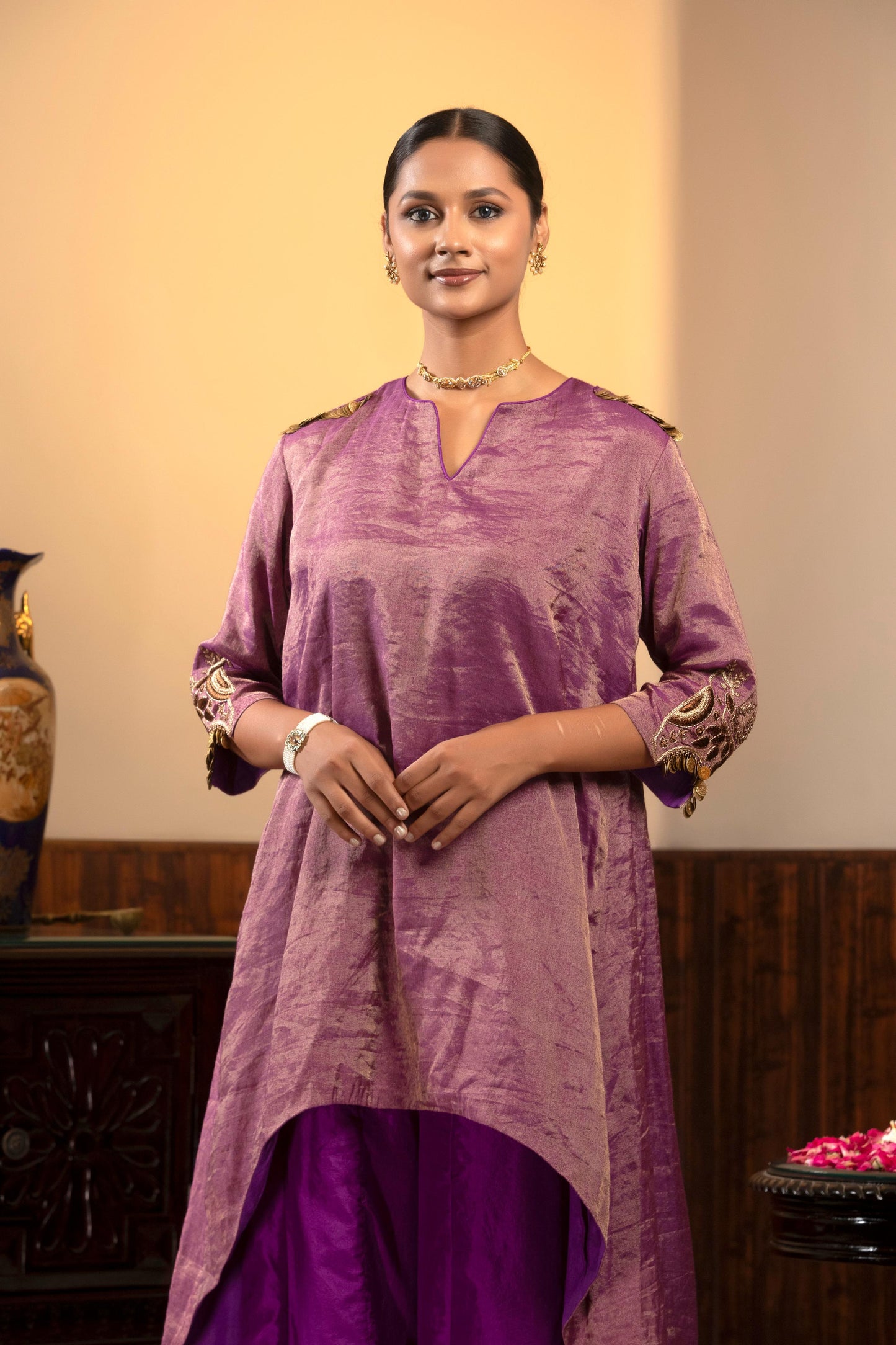 PURPLE KURTA SET