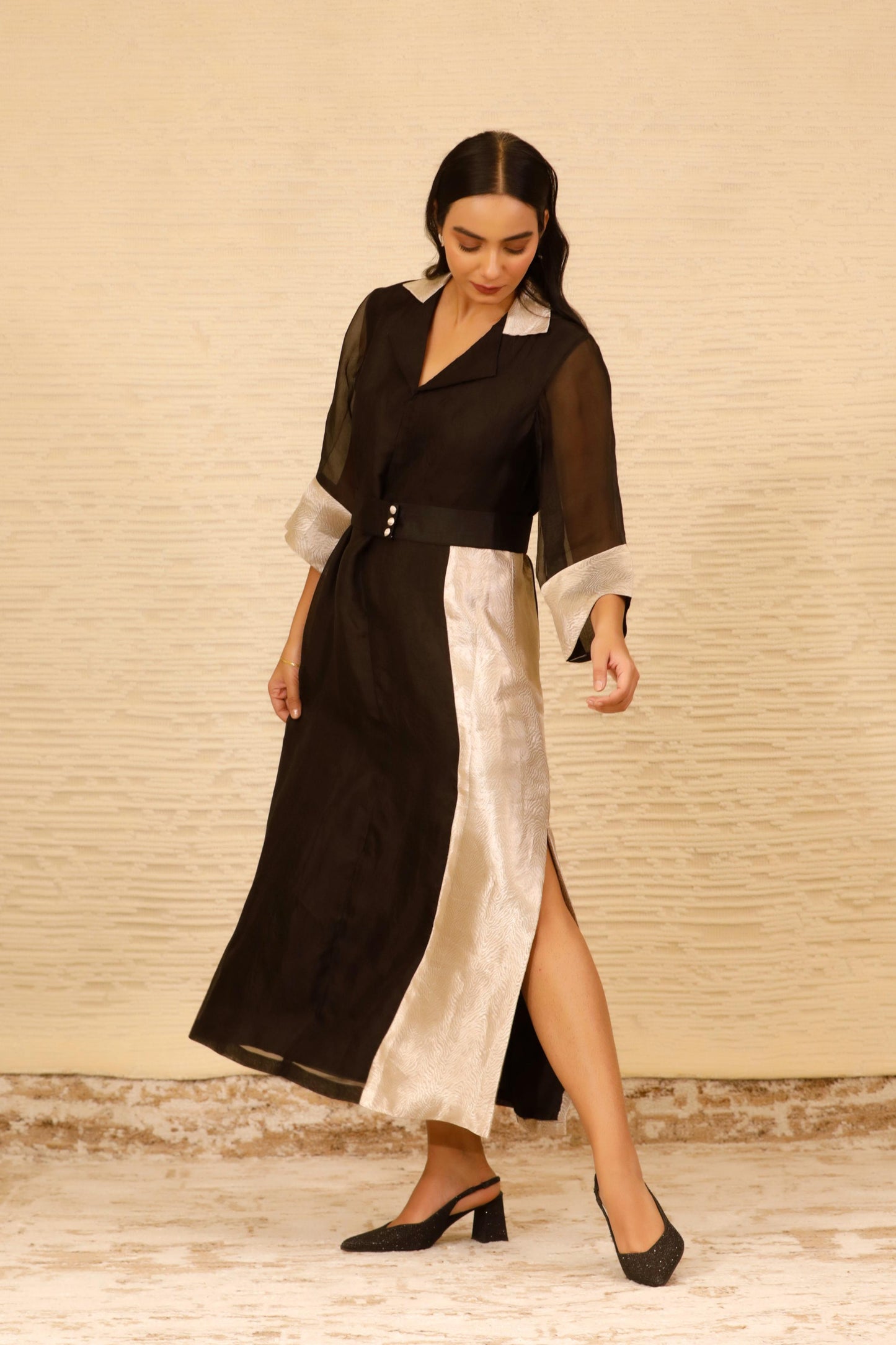 CHAMAK ANKLE LENGTH COAT DRESS