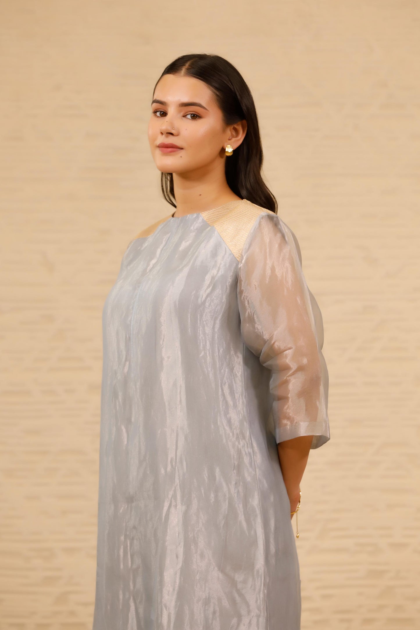 CHAMAK SHOULDER PATCH KURTA COORDS