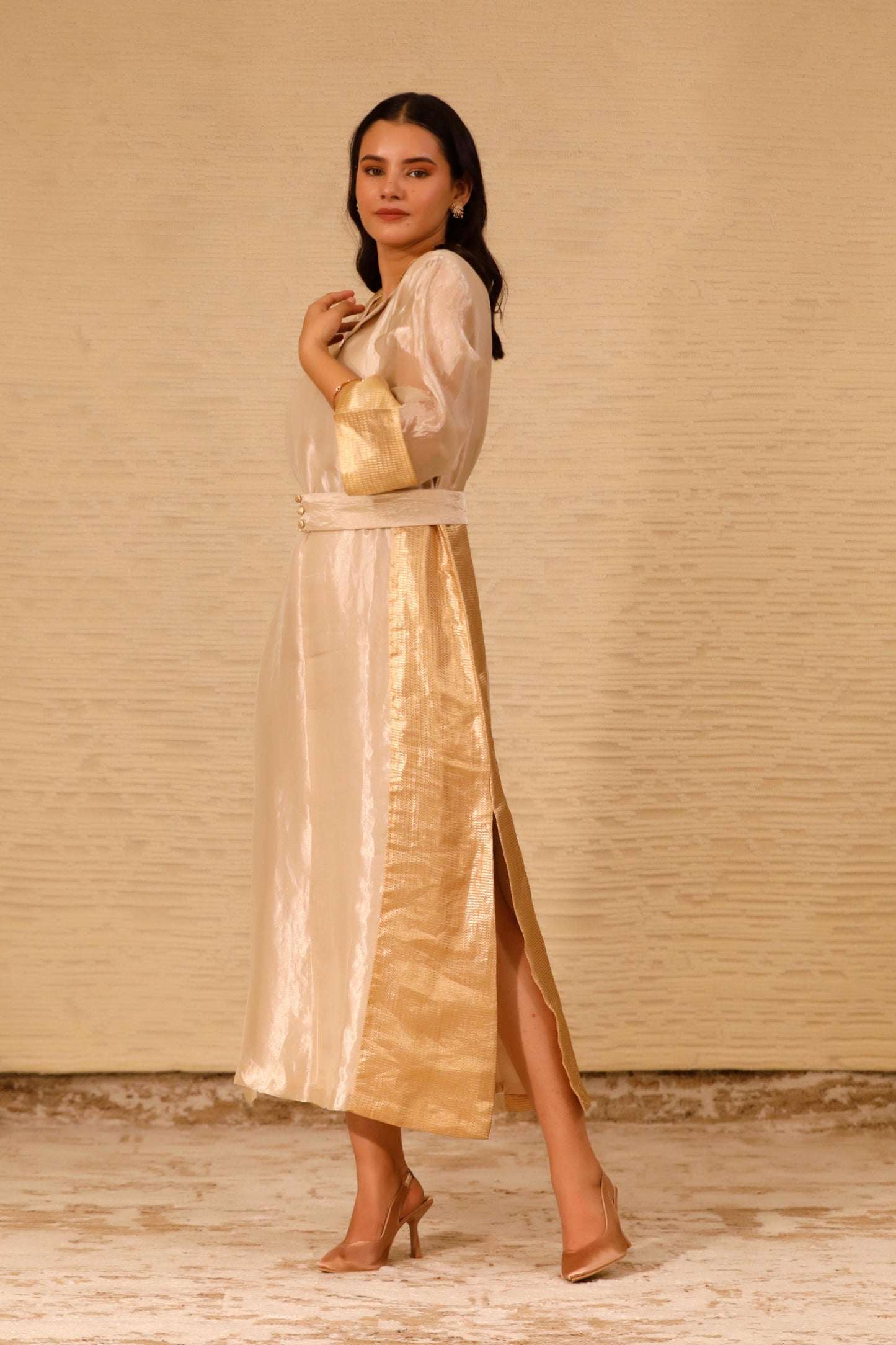 CHAMAK ANKLE LENGTH COAT DRESS