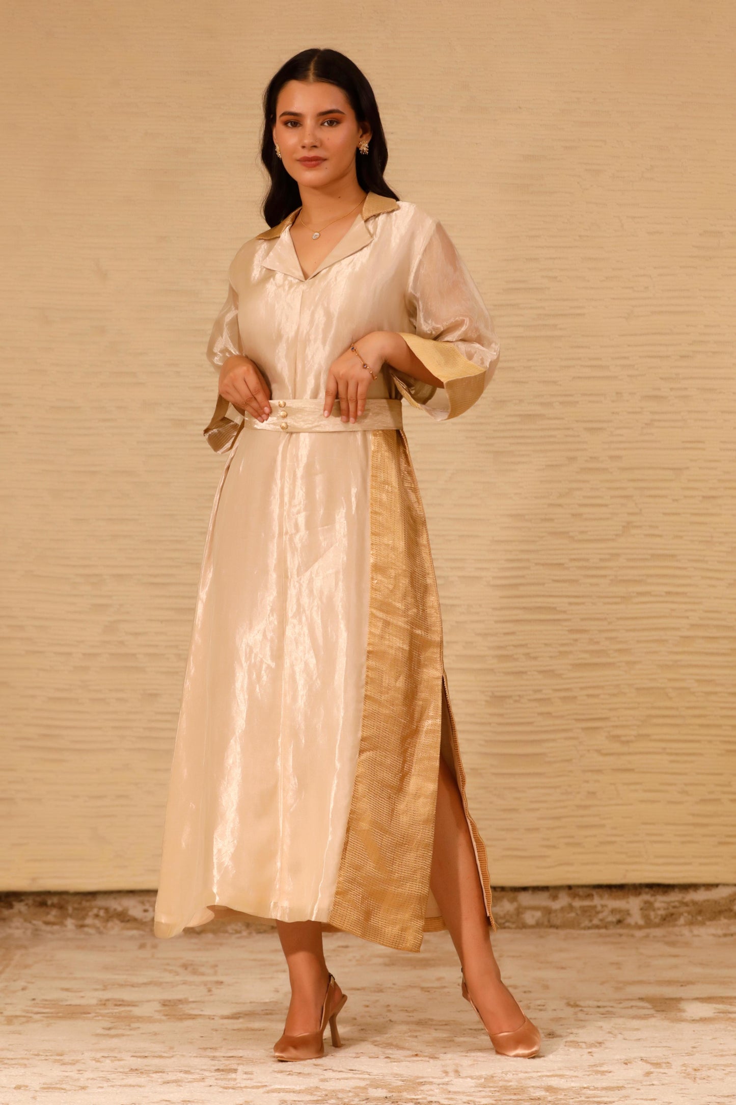 CHAMAK ANKLE LENGTH COAT DRESS