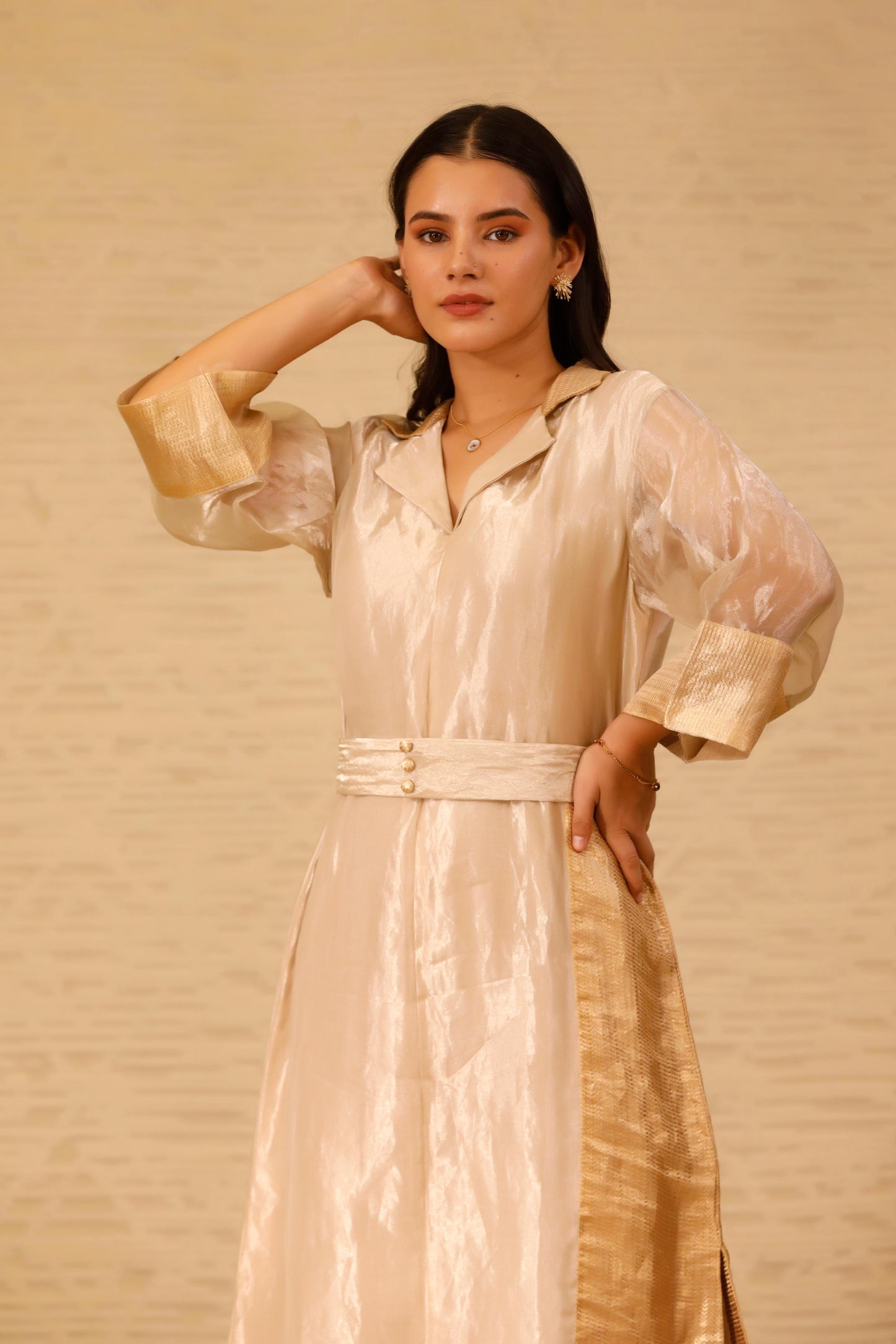 CHAMAK ANKLE LENGTH COAT DRESS