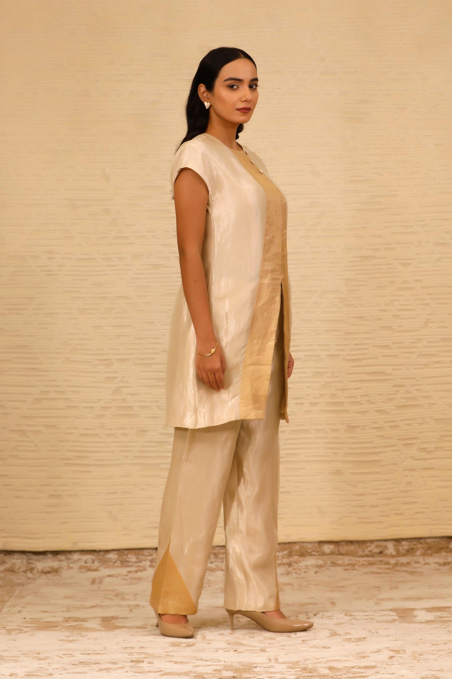 CHAMAK CROSS PLACKET TOP AND TROUSER