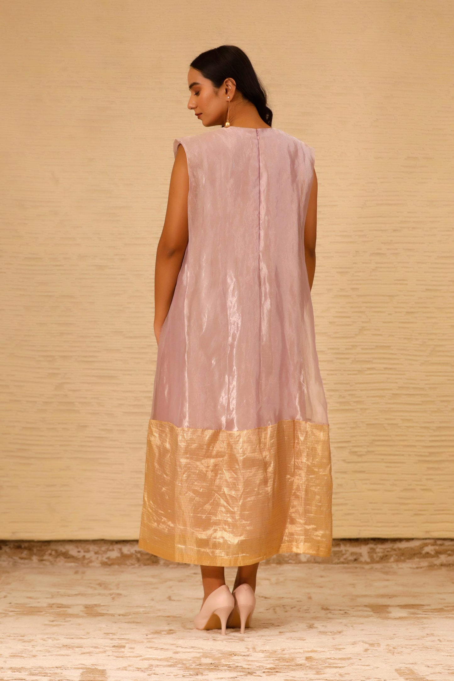 CHAMAK CUFFED SHOULDER DRESS