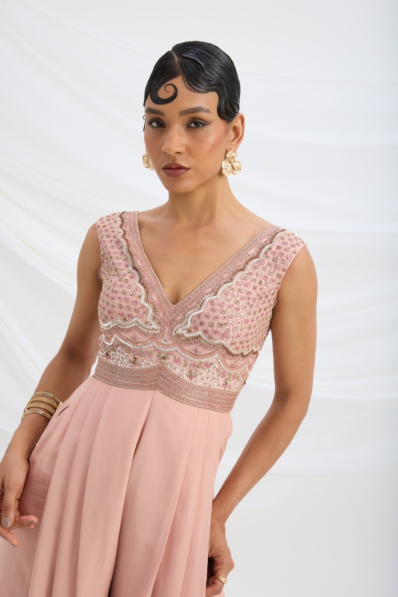EMBROIDERED JUMPSUIT - White Maison de Couture