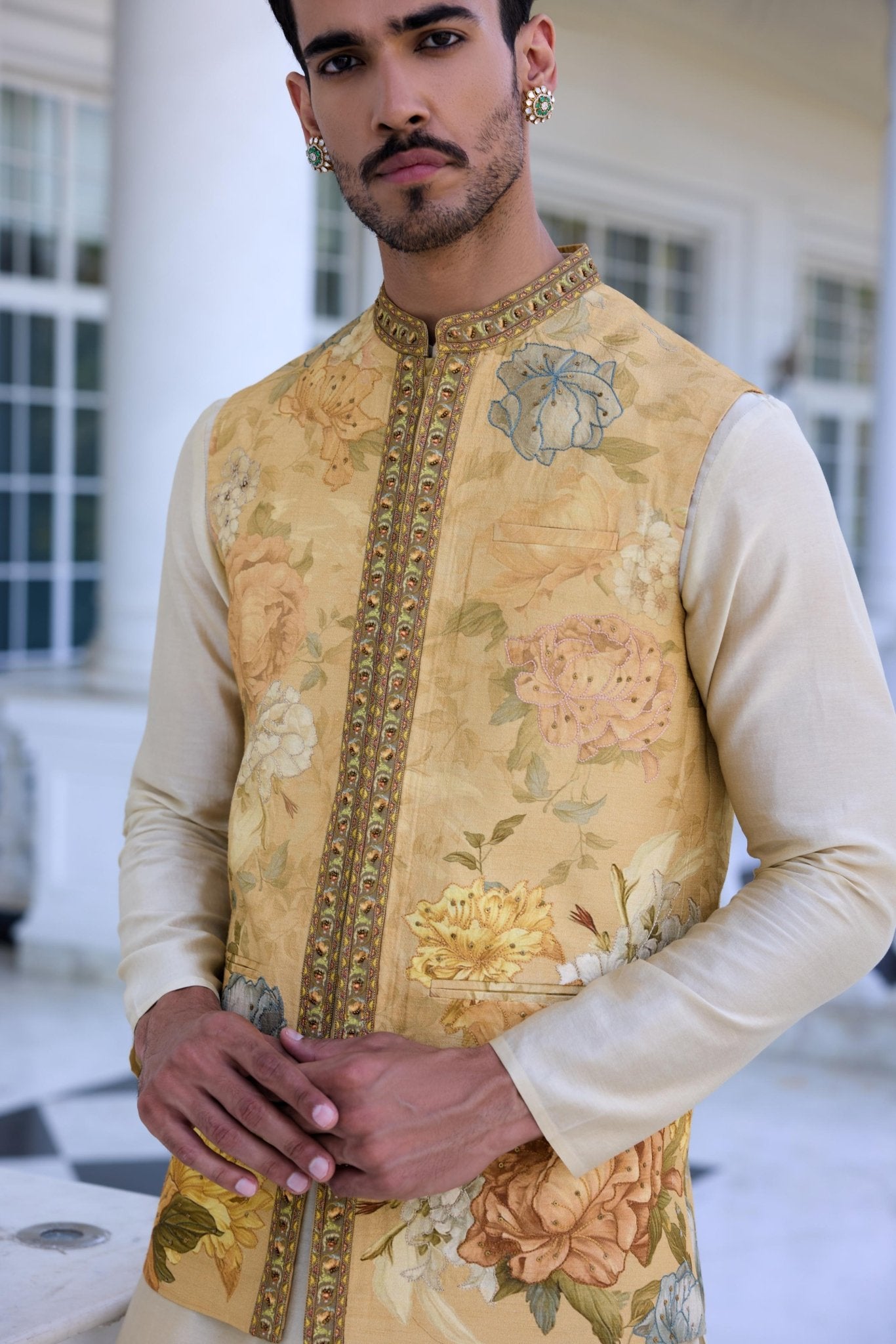IMTYAAZ BANDI SET - White Maison de Couture