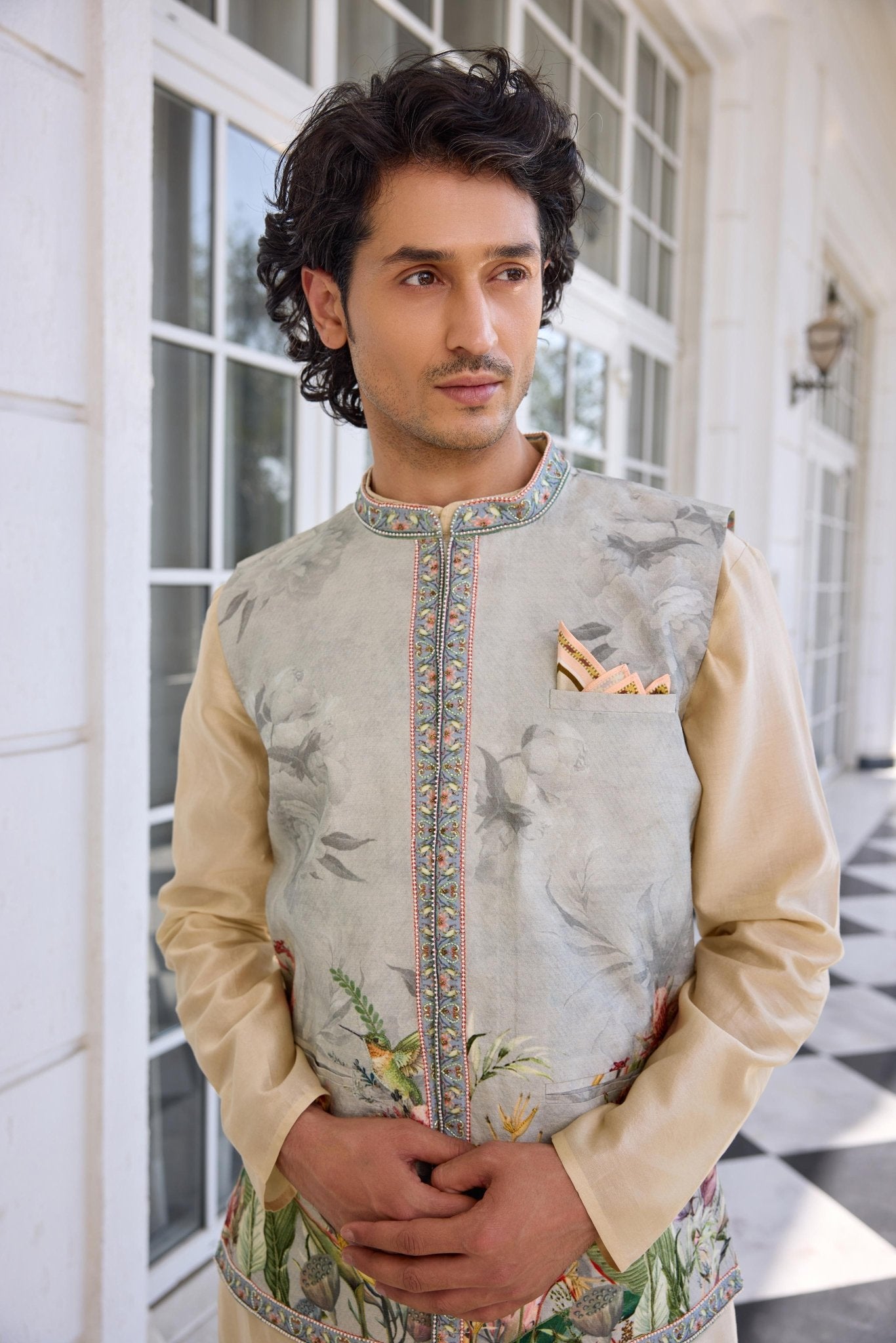 KAIRAV BANDI SET - White Maison de Couture