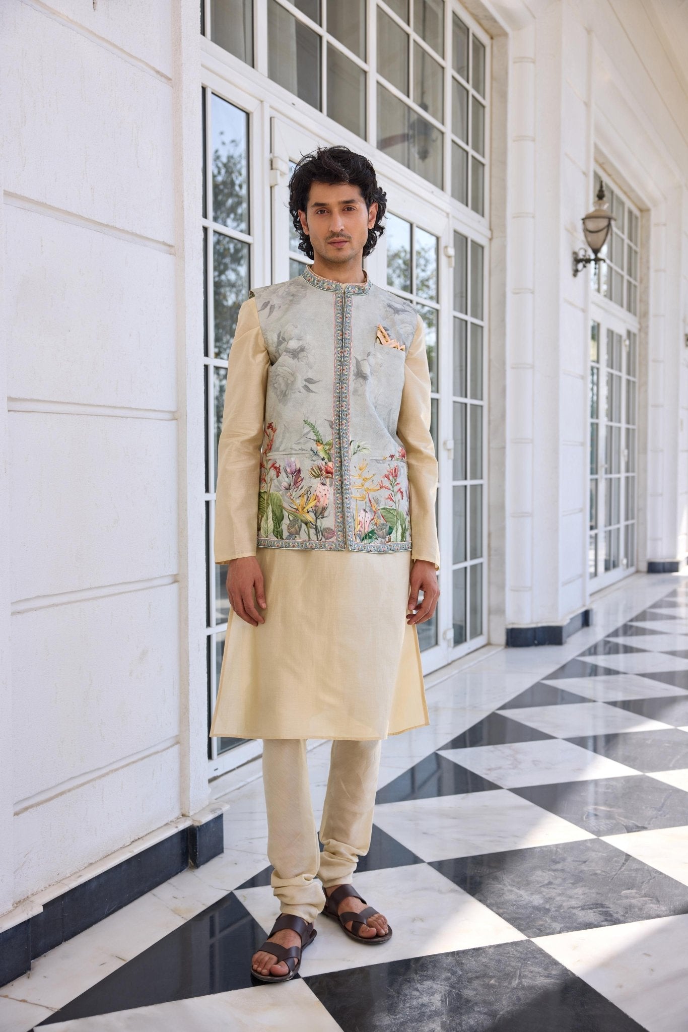 KAIRAV BANDI SET - White Maison de Couture