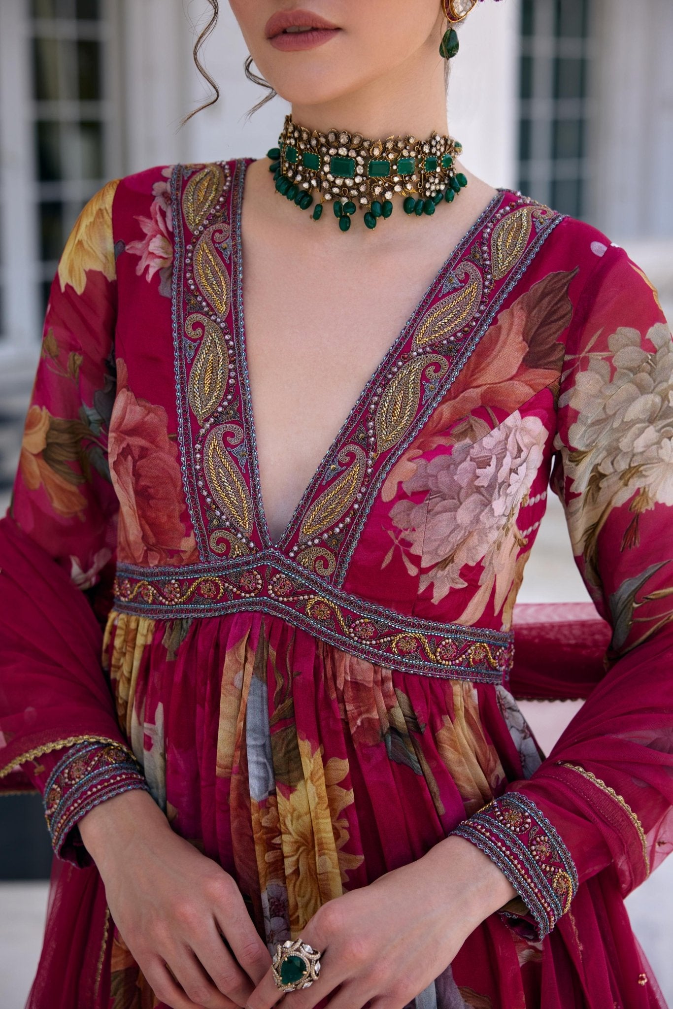 KIARA ANARKALI SET - White Maison de Couture