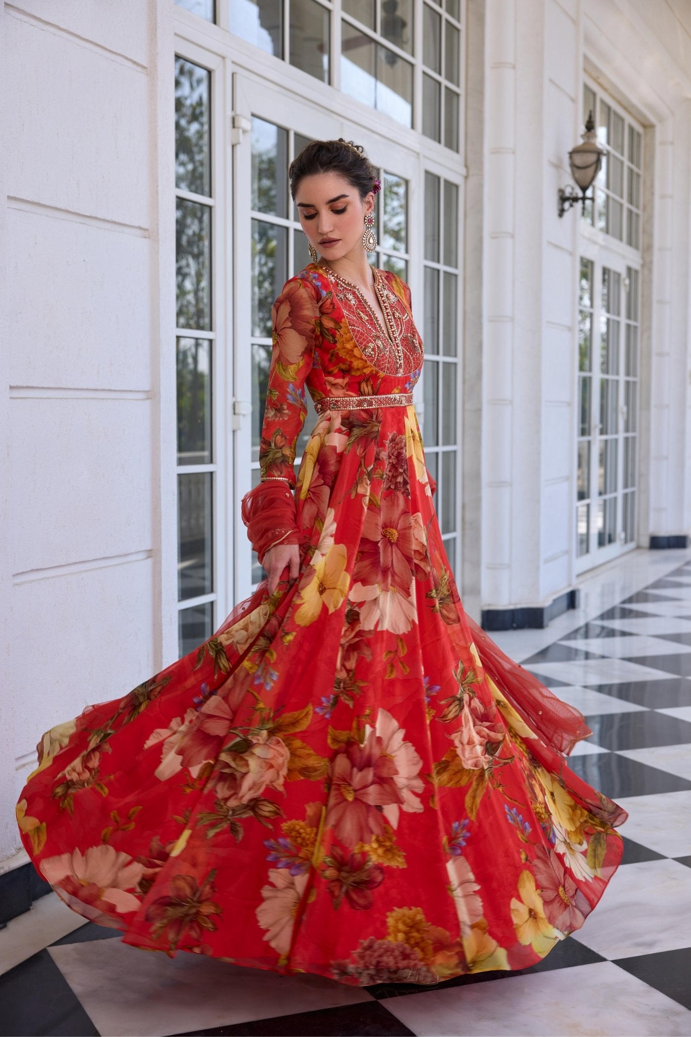 MEHR ANARKALI - White Maison de Couture