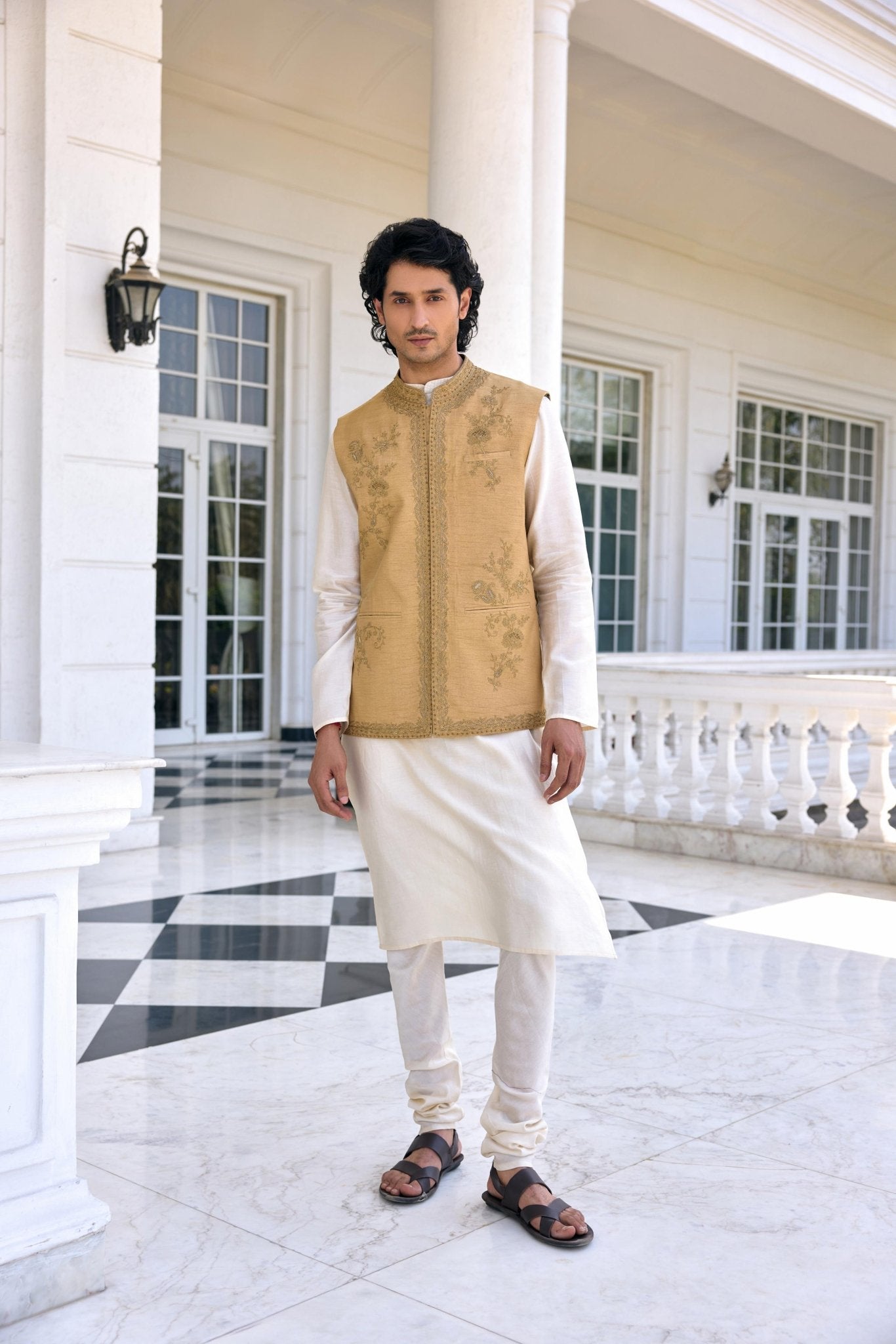 NAZEER BANDI SET - White Maison de Couture