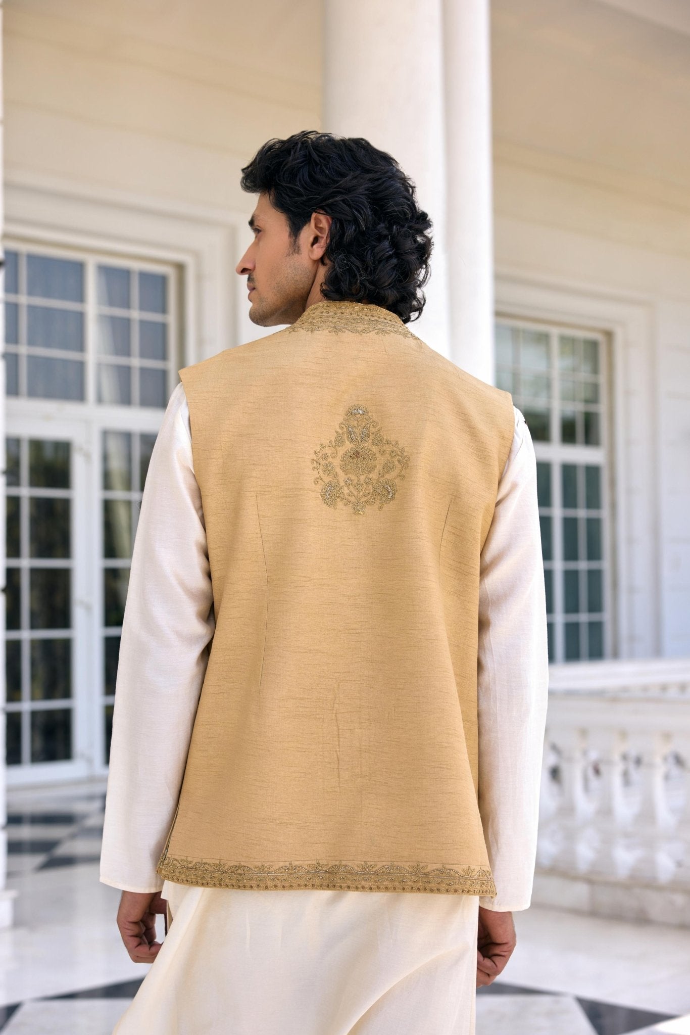 NAZEER BANDI SET - White Maison de Couture