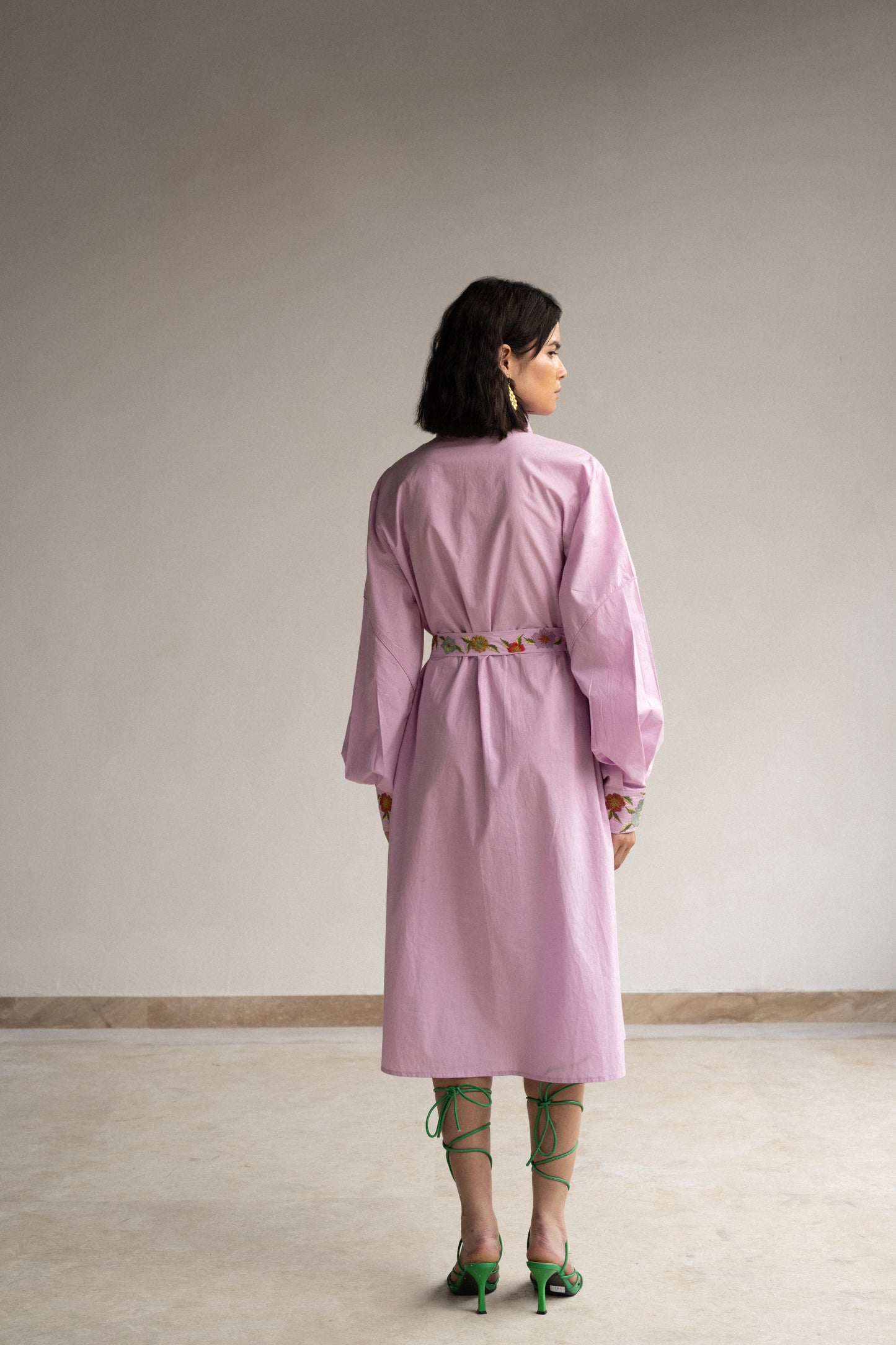 ORCHID BOUQUET SHIRT DRESS