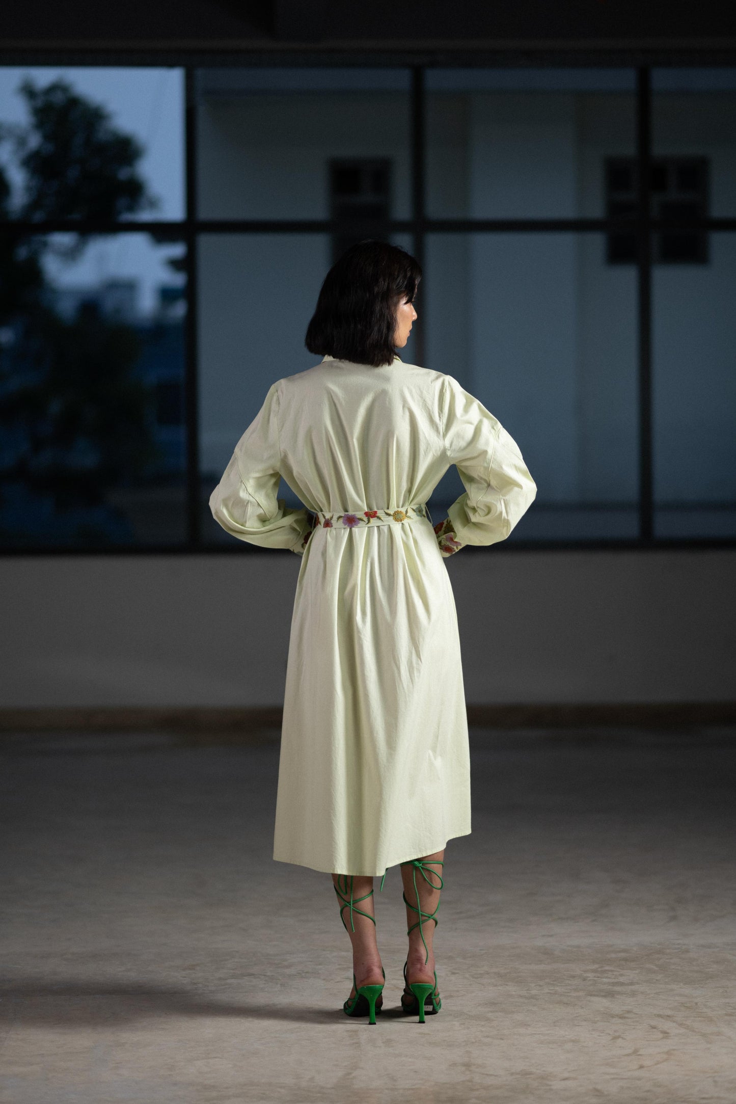 MINT BOUQUET SHIRT DRESS