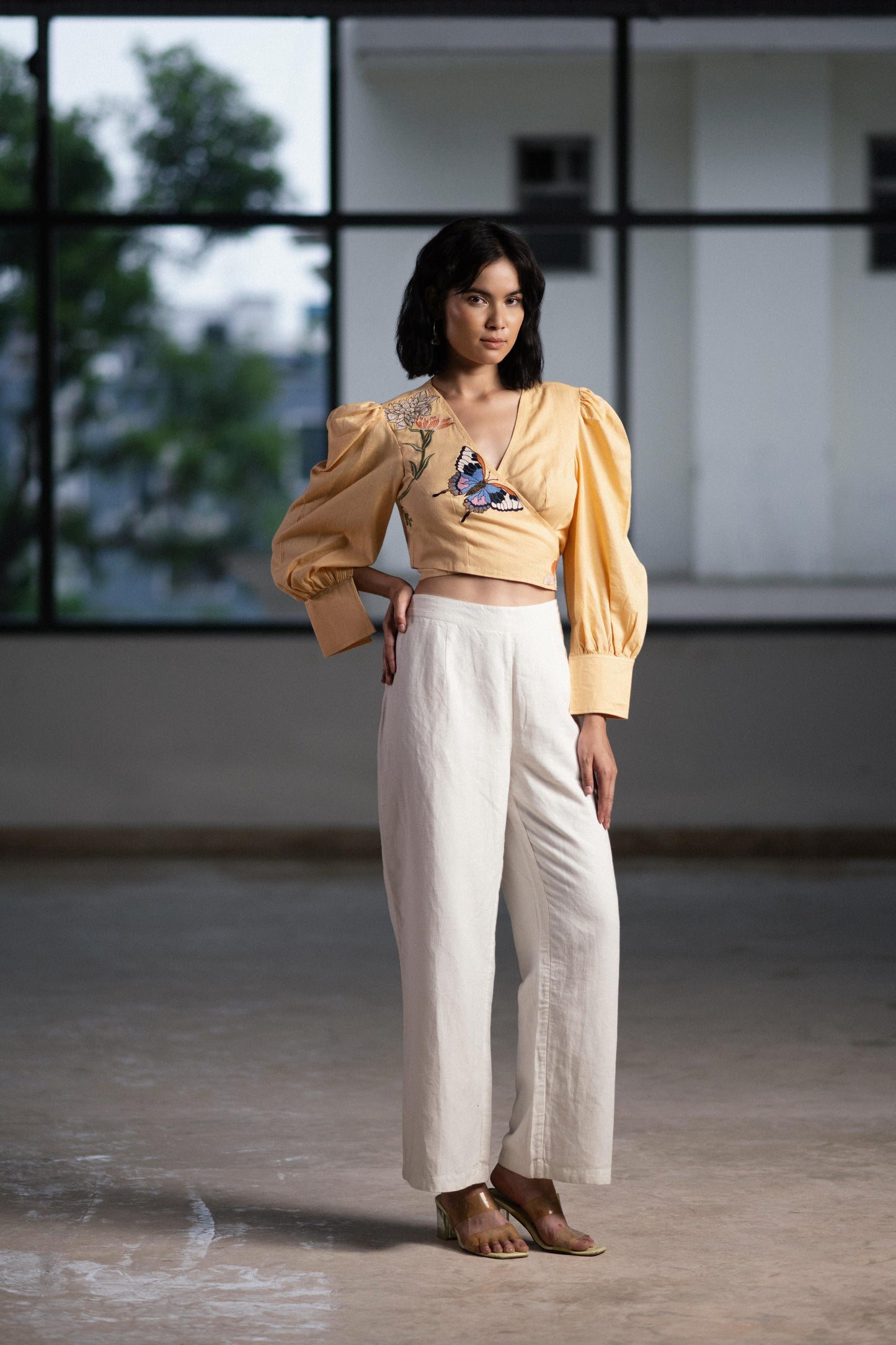 FLUTTERING MARIGOLD BLOUSE