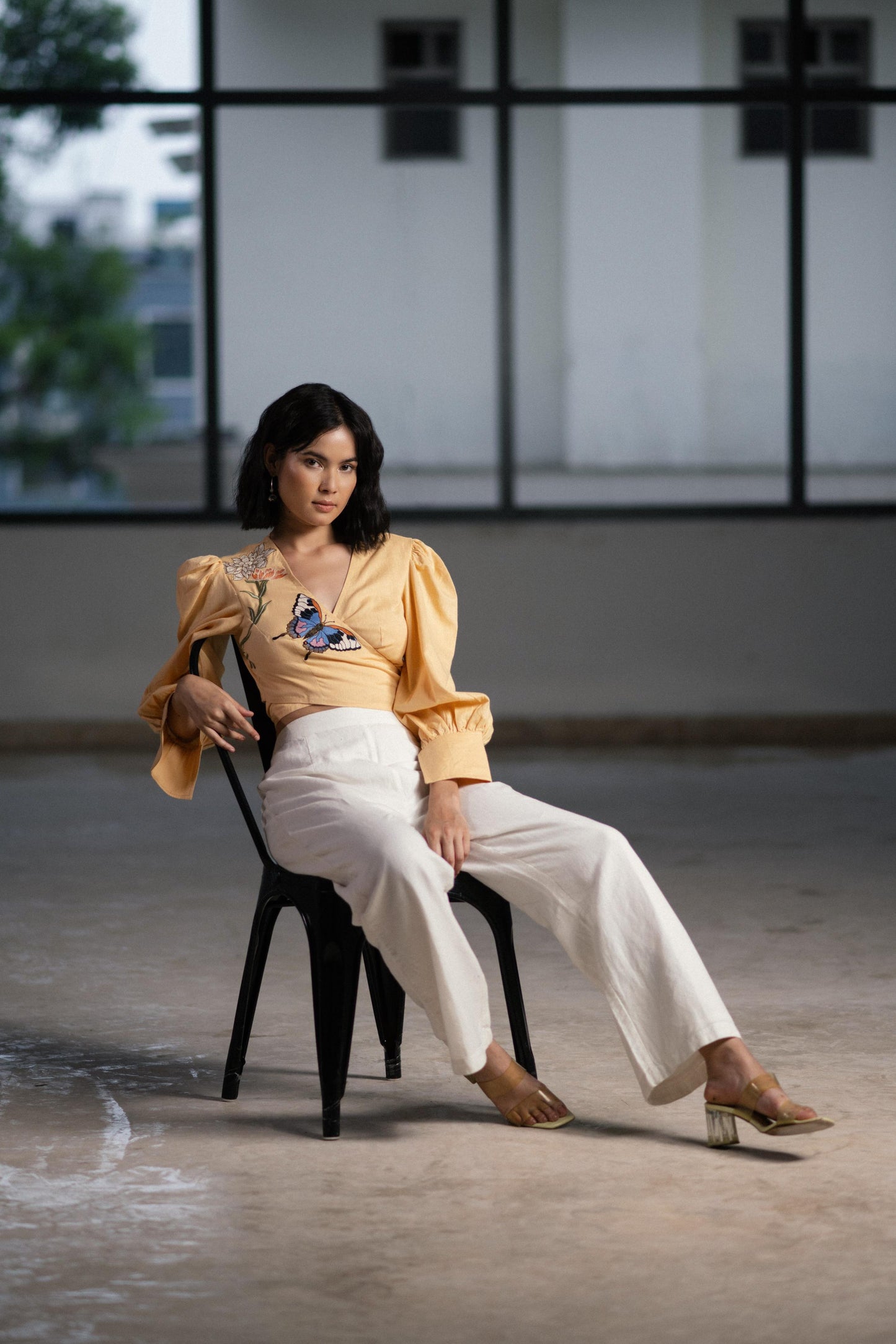 FLUTTERING MARIGOLD BLOUSE