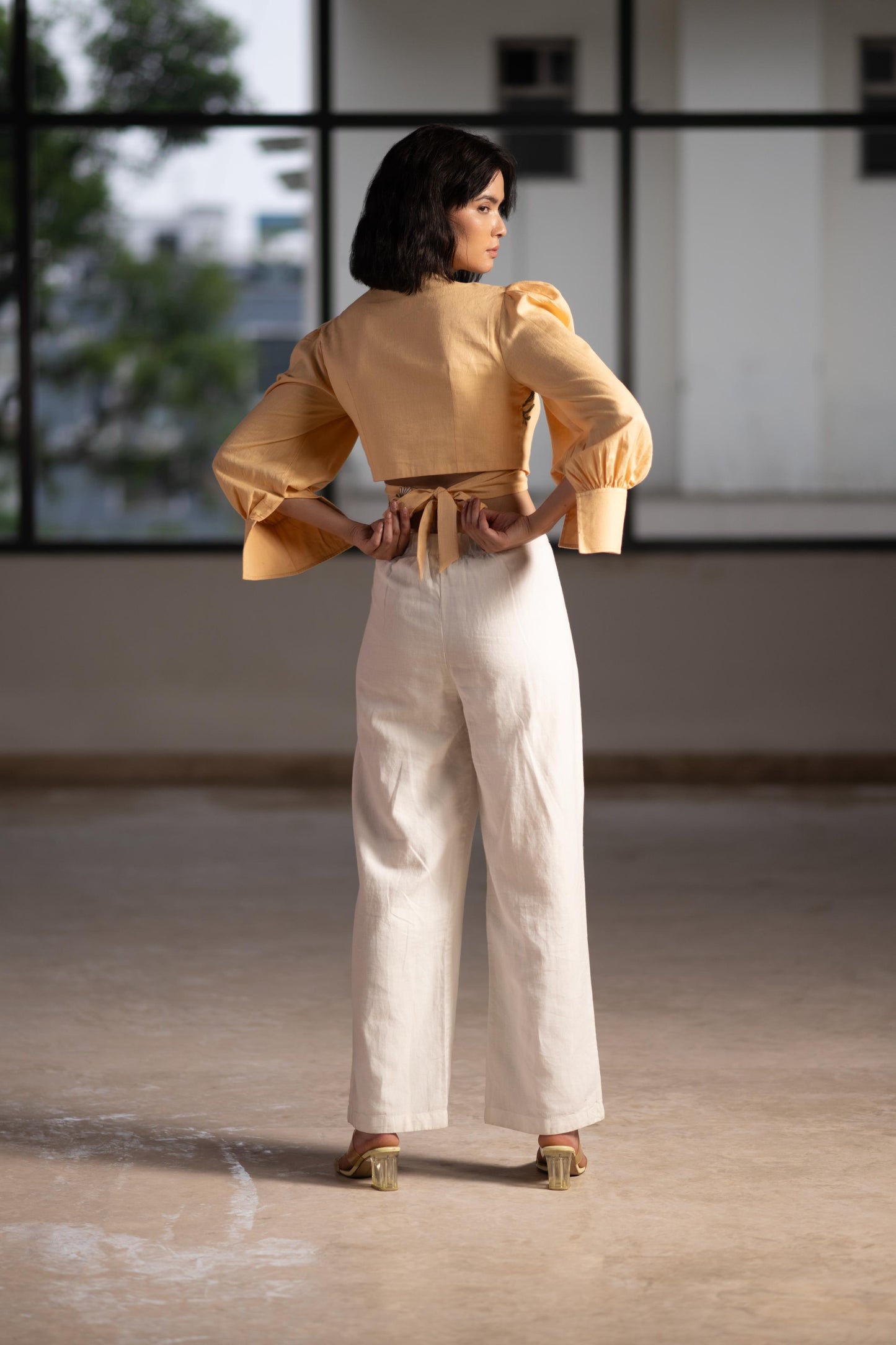 FLUTTERING MARIGOLD BLOUSE