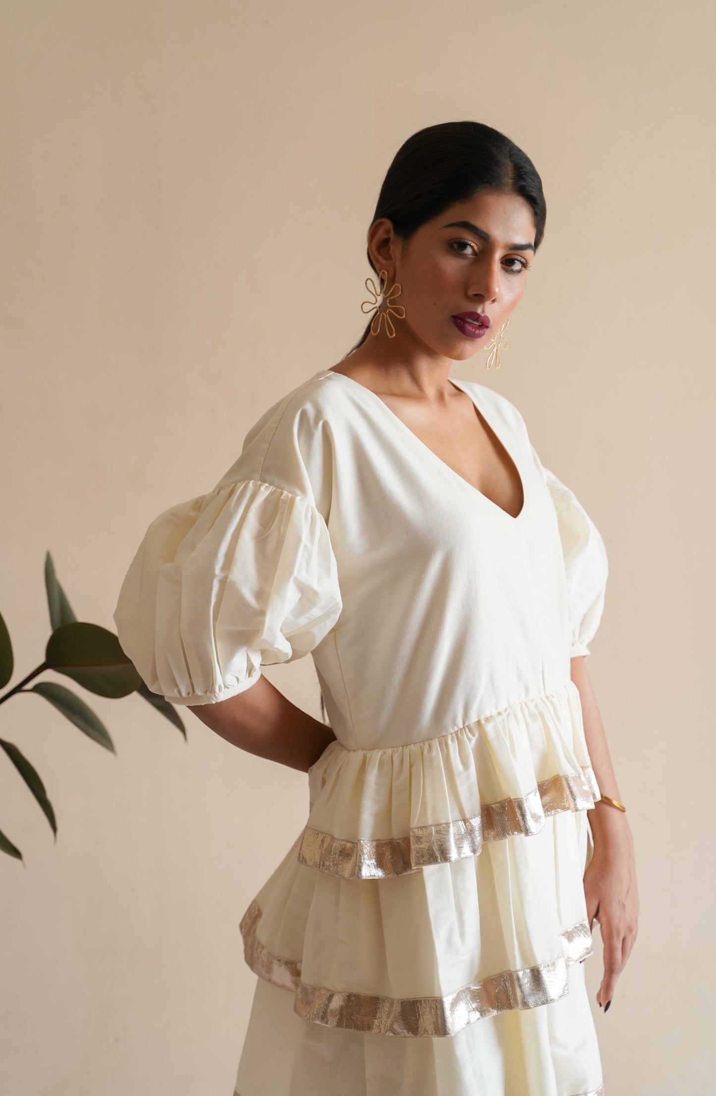 LAYERED KNEE LENGTH DRESS
