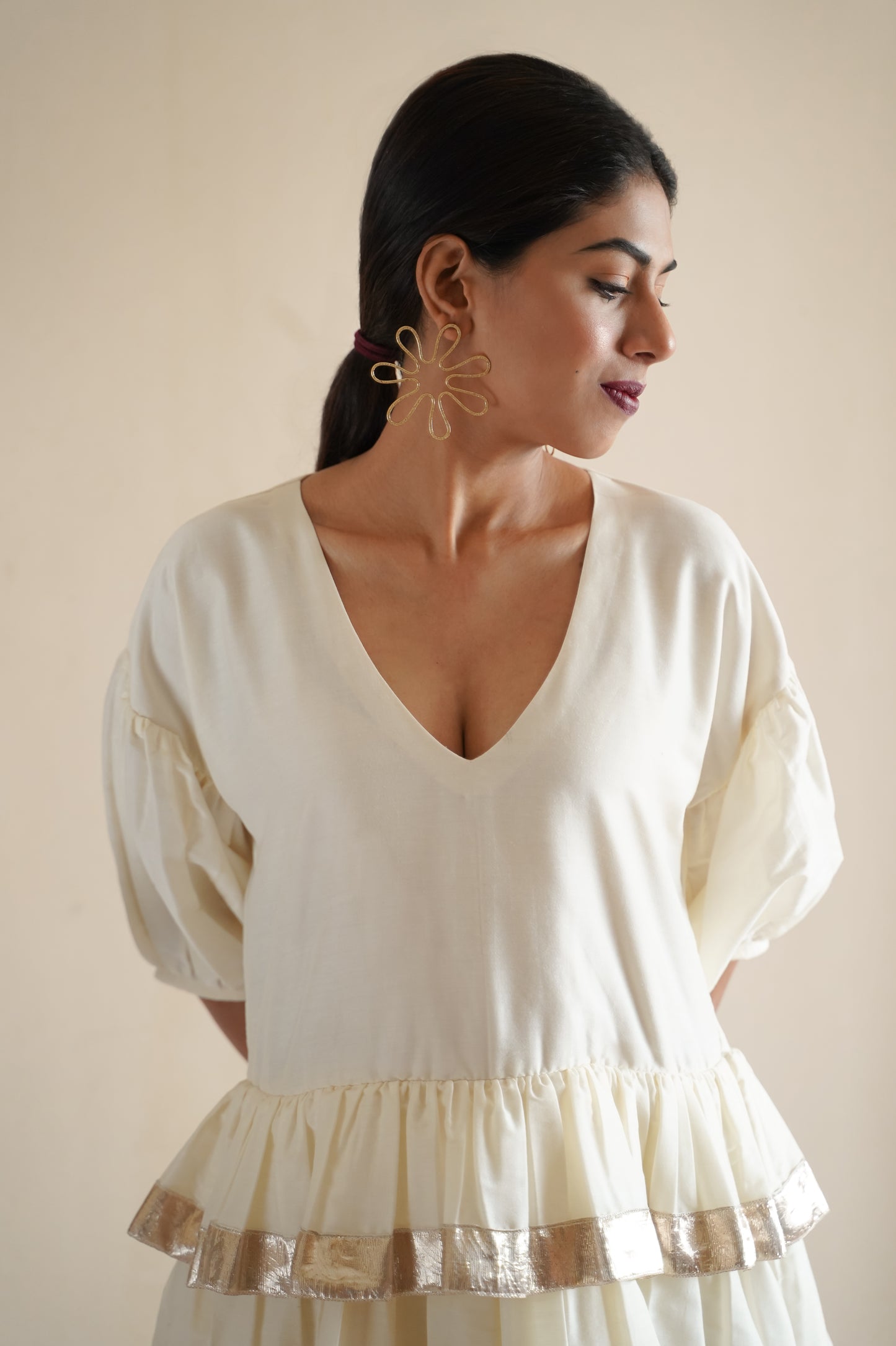 LAYERED KNEE LENGTH DRESS