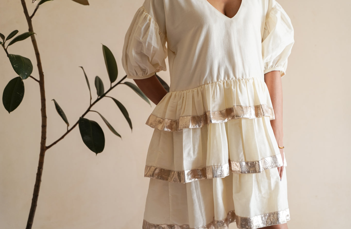 LAYERED KNEE LENGTH DRESS
