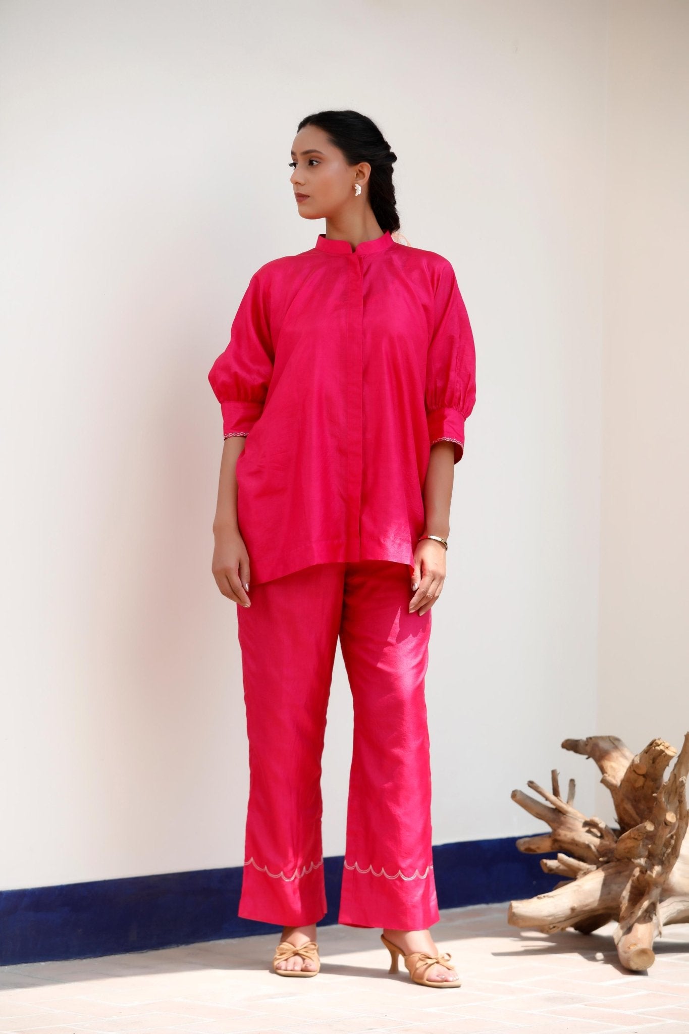 PINK PANT SET - White Maison de Couture