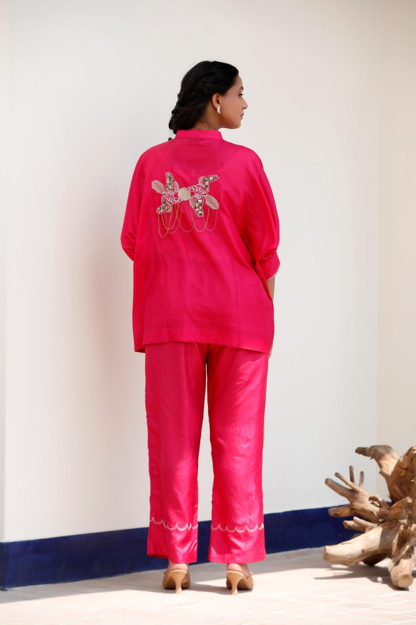 PINK PANT SET - White Maison de Couture