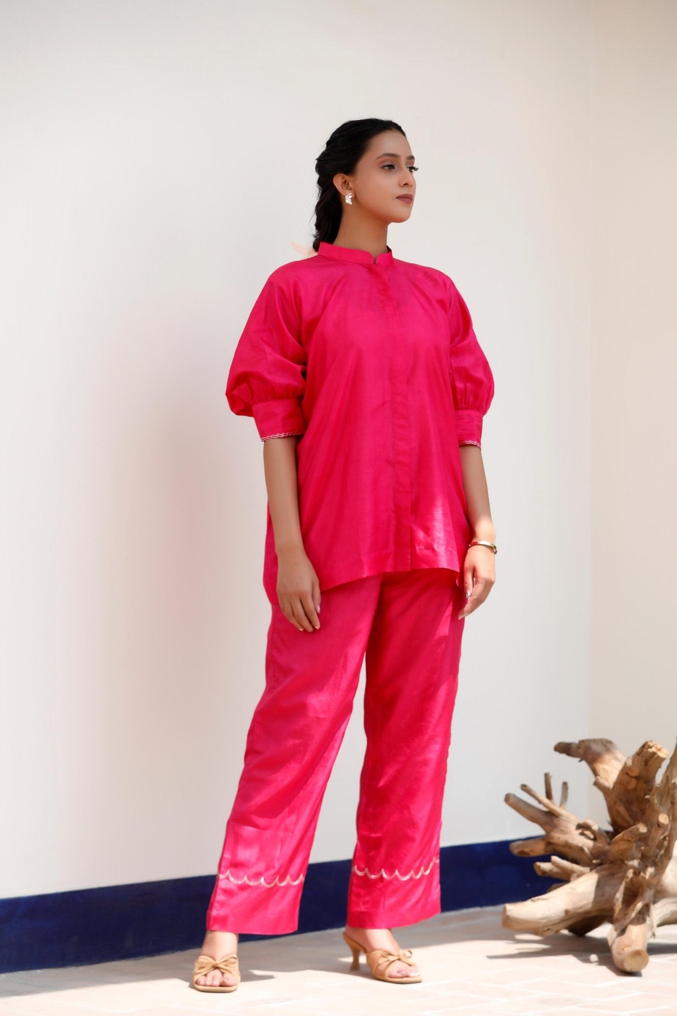 PINK PANT SET - White Maison de Couture