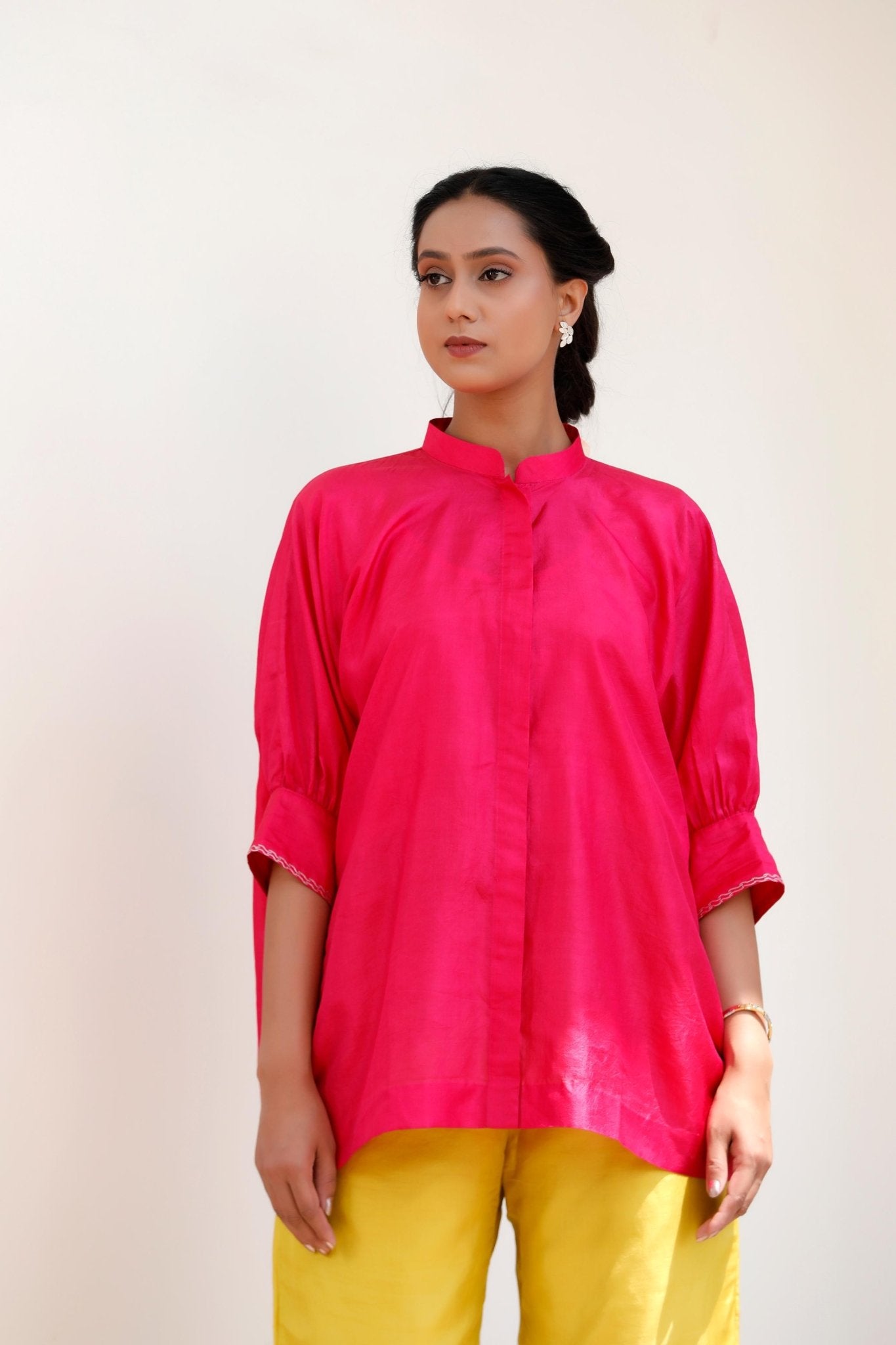PINK & YELLOW PANT SET - White Maison de Couture