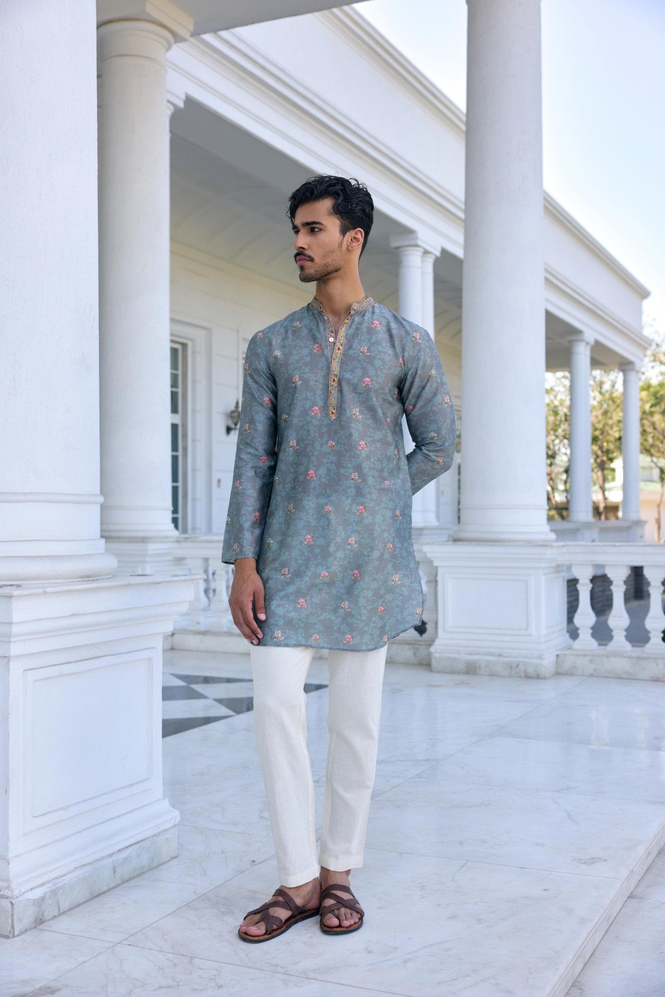 RAYAN KURTA SET - White Maison de Couture
