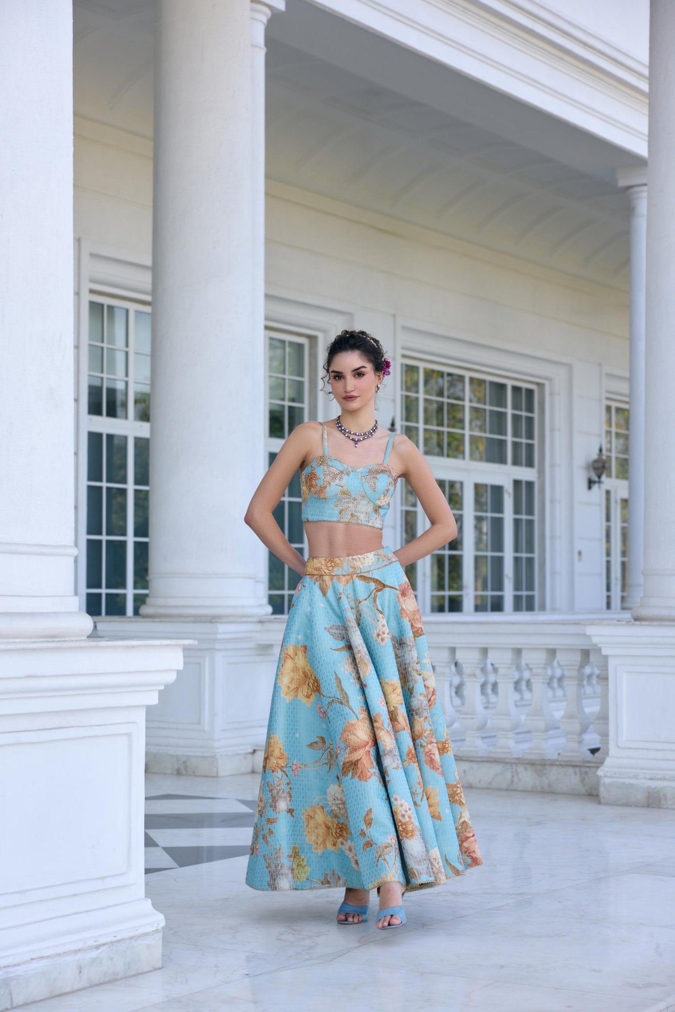 SHIZA SKIRT SET - White Maison de Couture