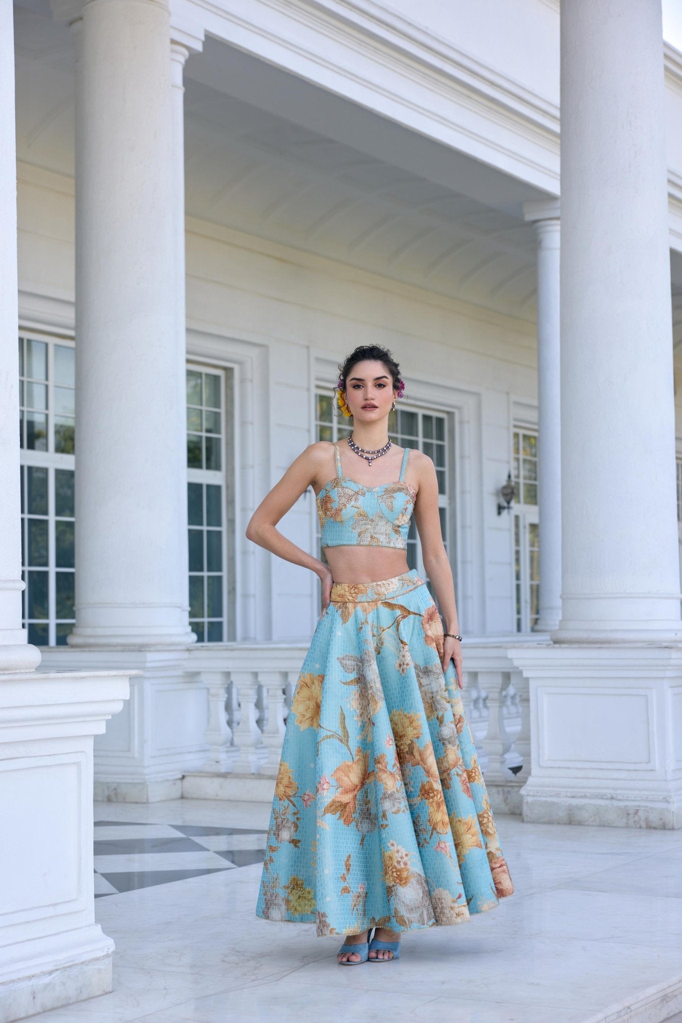 SHIZA SKIRT SET - White Maison de Couture