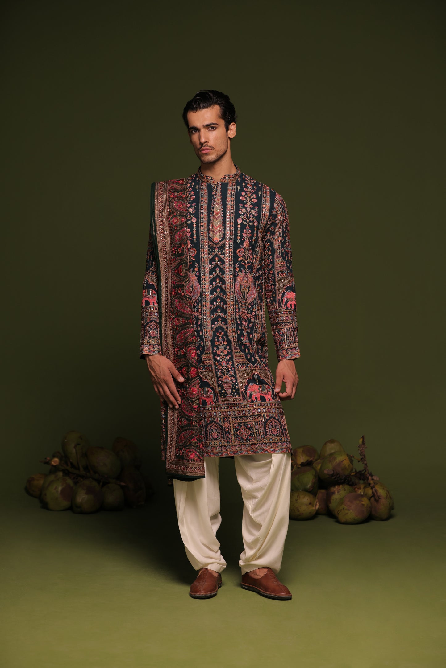 TARANJ MULTI KURTA PATIYALA SET WITH DUPATTA