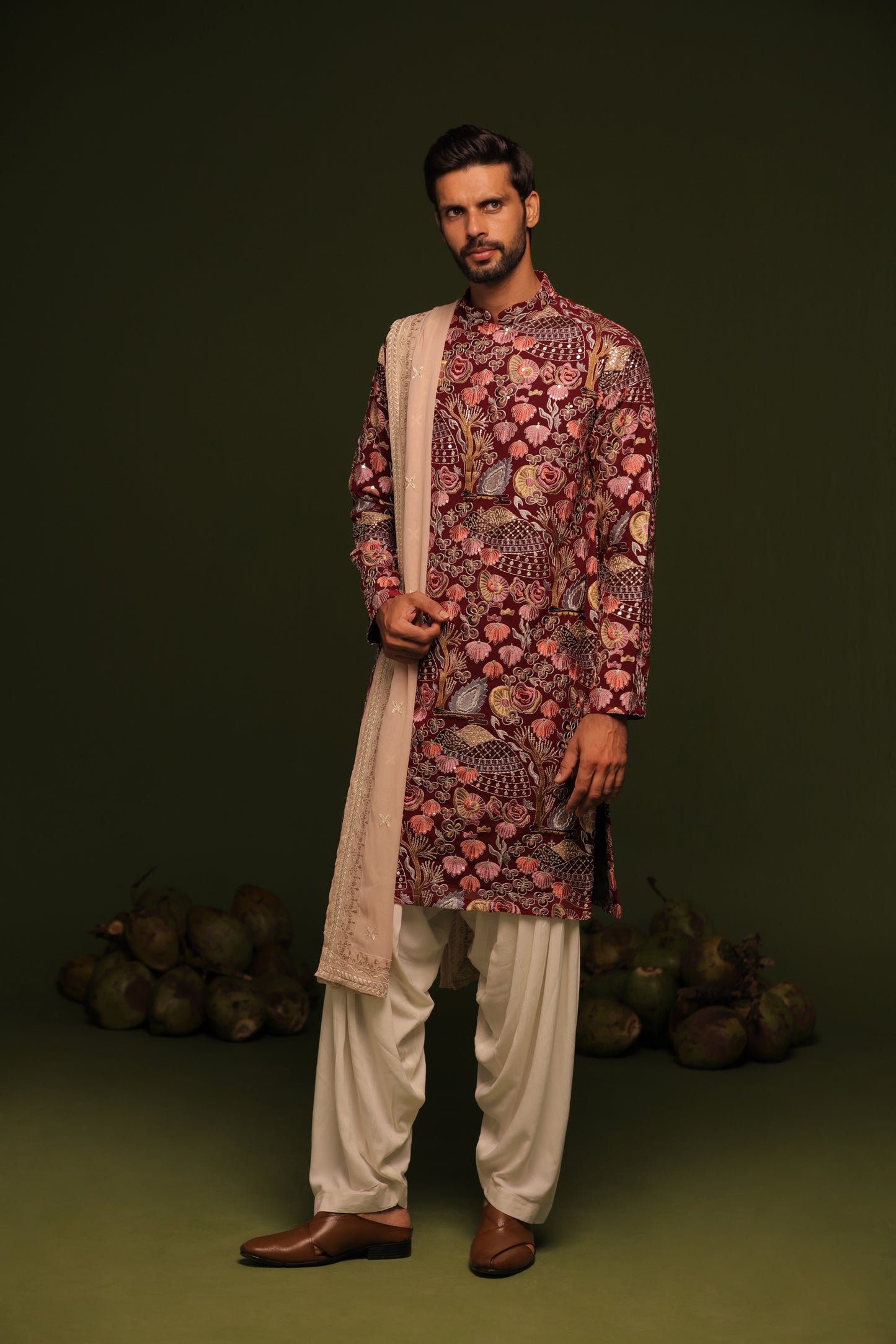 MAHIPAL MULTI KURTA PATIYALA SET WITH DUPATTA