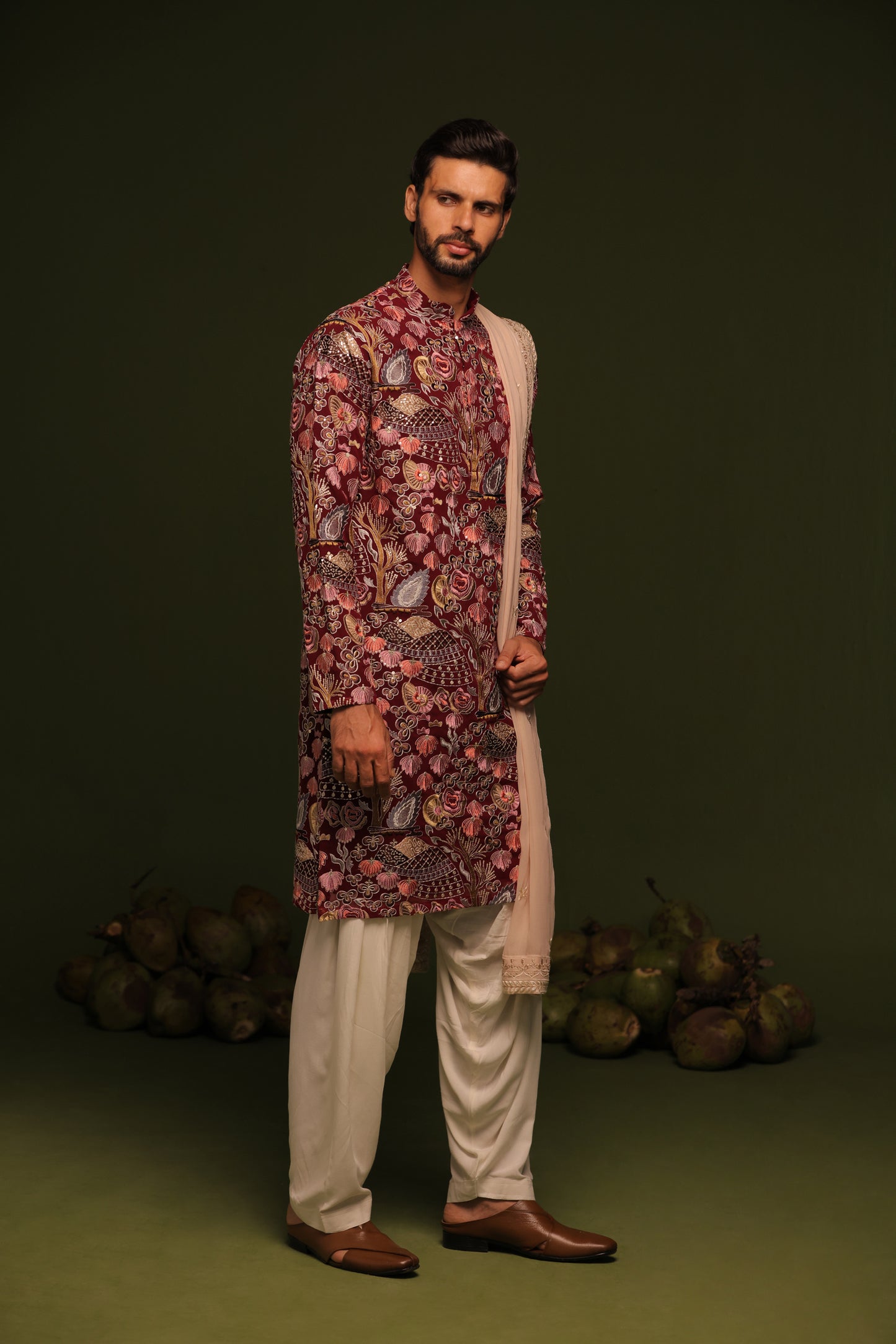 MAHIPAL MULTI KURTA PATIYALA SET WITH DUPATTA