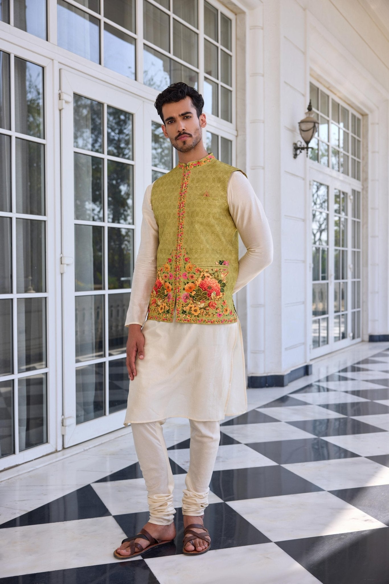 TAHIR BANDI SET - White Maison de Couture