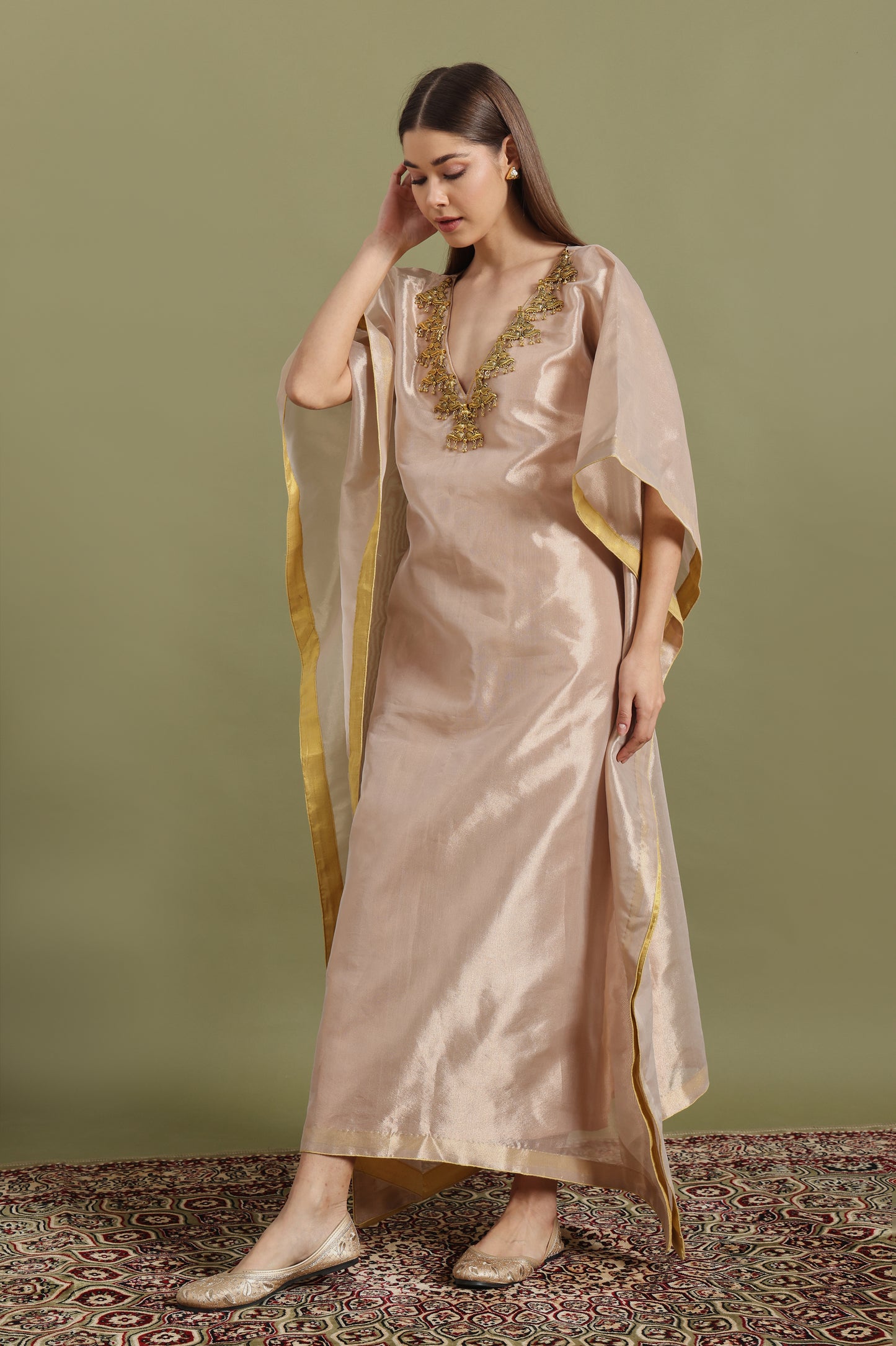 BLUSH NUDE MAYURA KAFTAAN