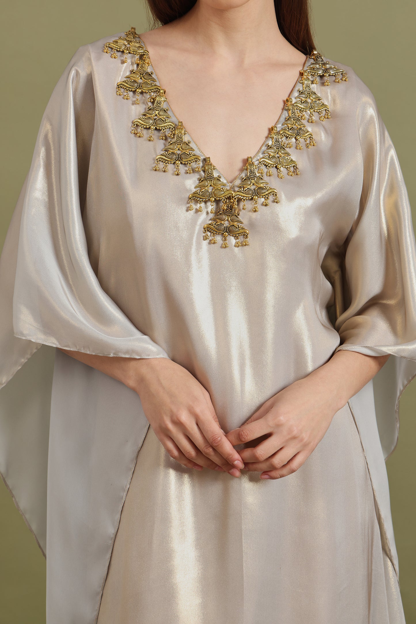IVORY GOLD MAYURA KAFTAAN