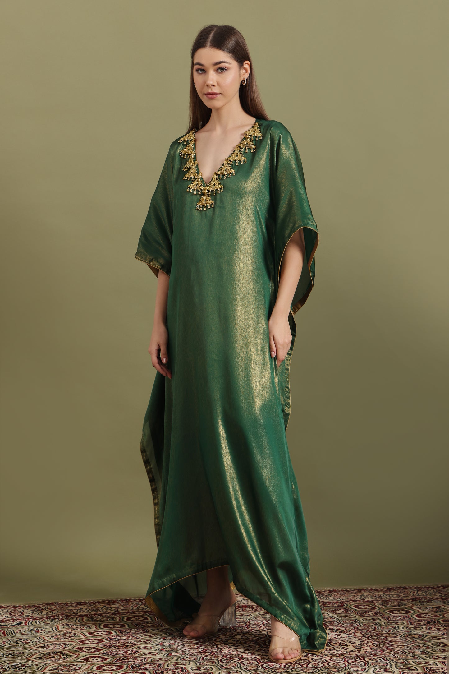 EMERALD GREEN MAYURA KAFTAAN