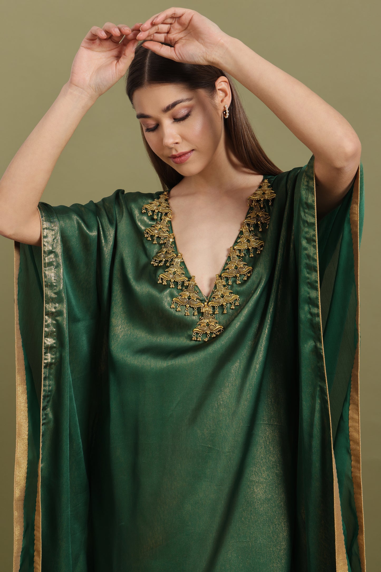 EMERALD GREEN MAYURA KAFTAAN