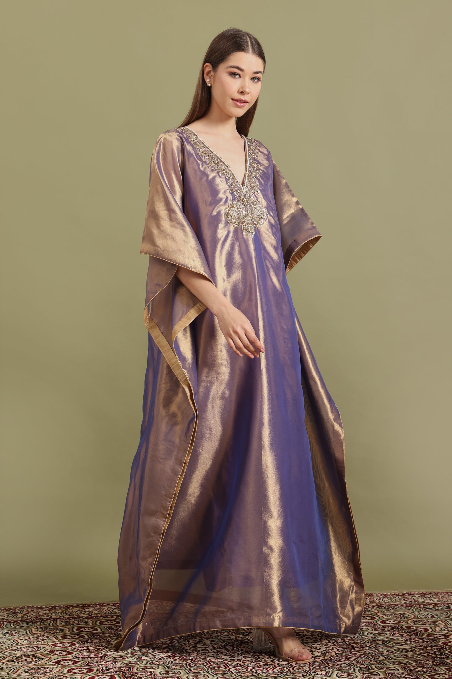 LAVENDER GOLD MAYURA KAFTAAN