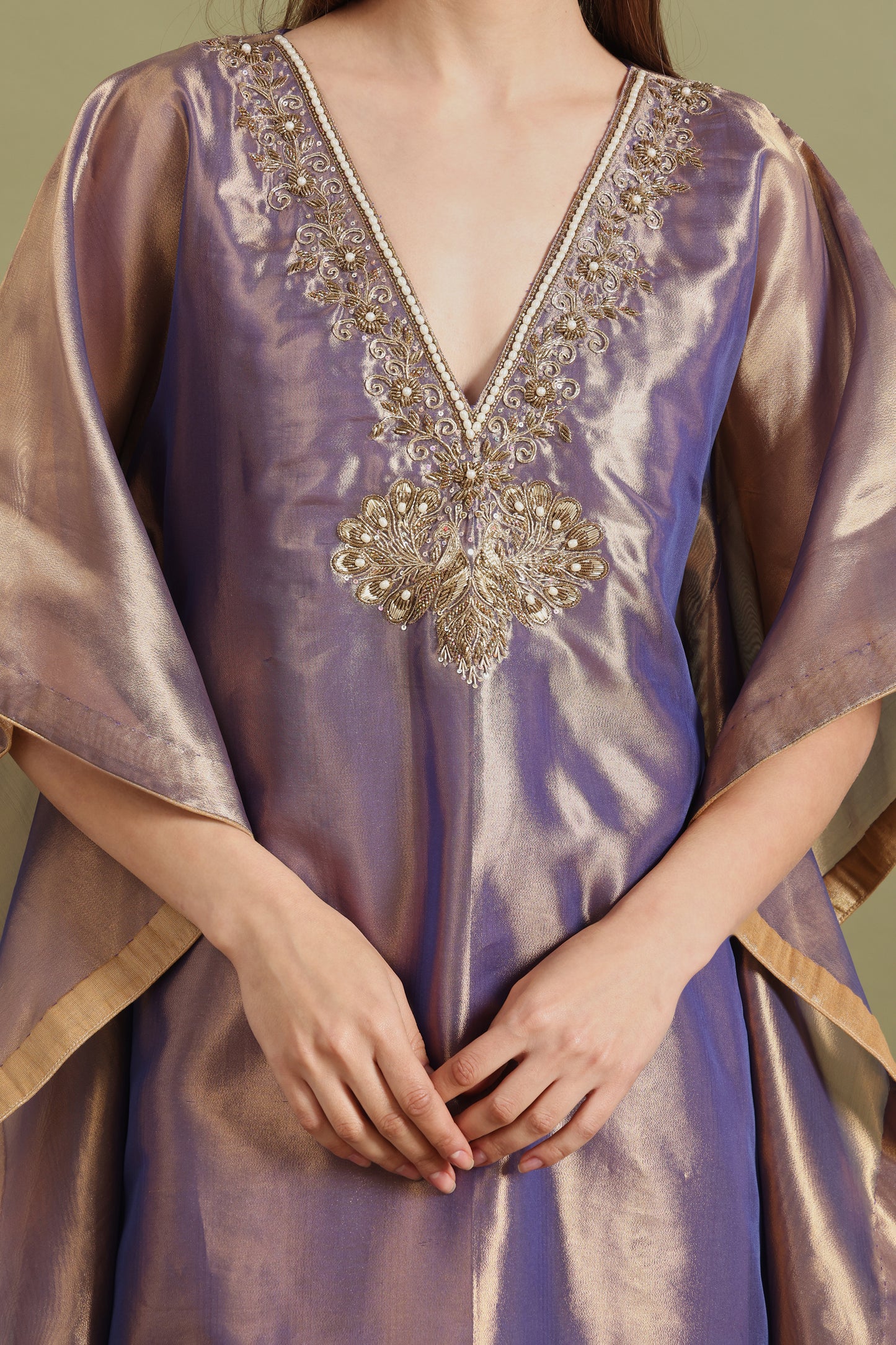 LAVENDER GOLD MAYURA KAFTAAN