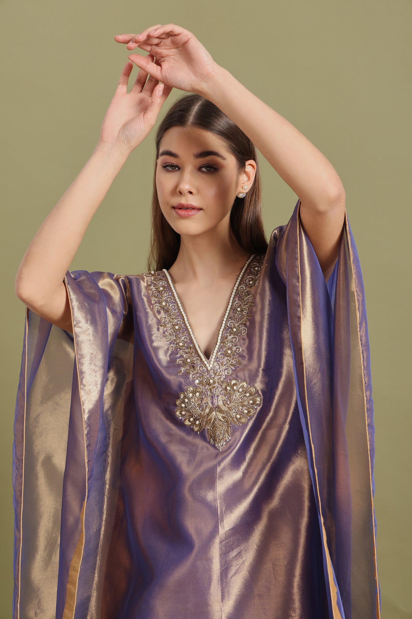 LAVENDER GOLD MAYURA KAFTAAN