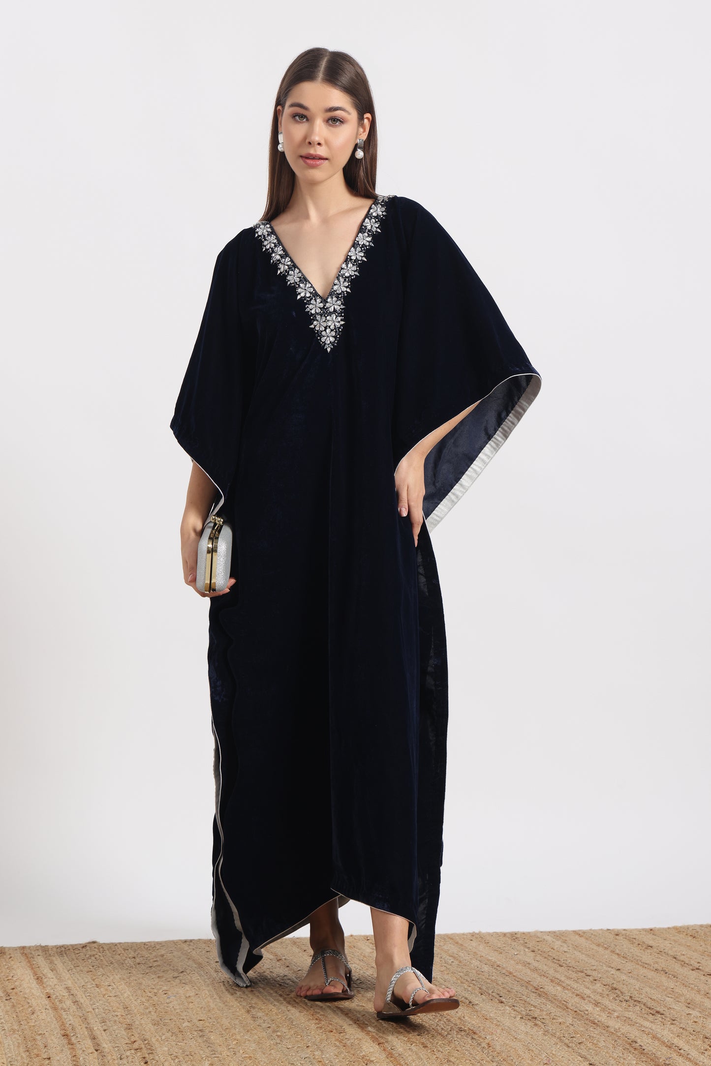 ROYAL BLUE MAYURA KAFTAAN