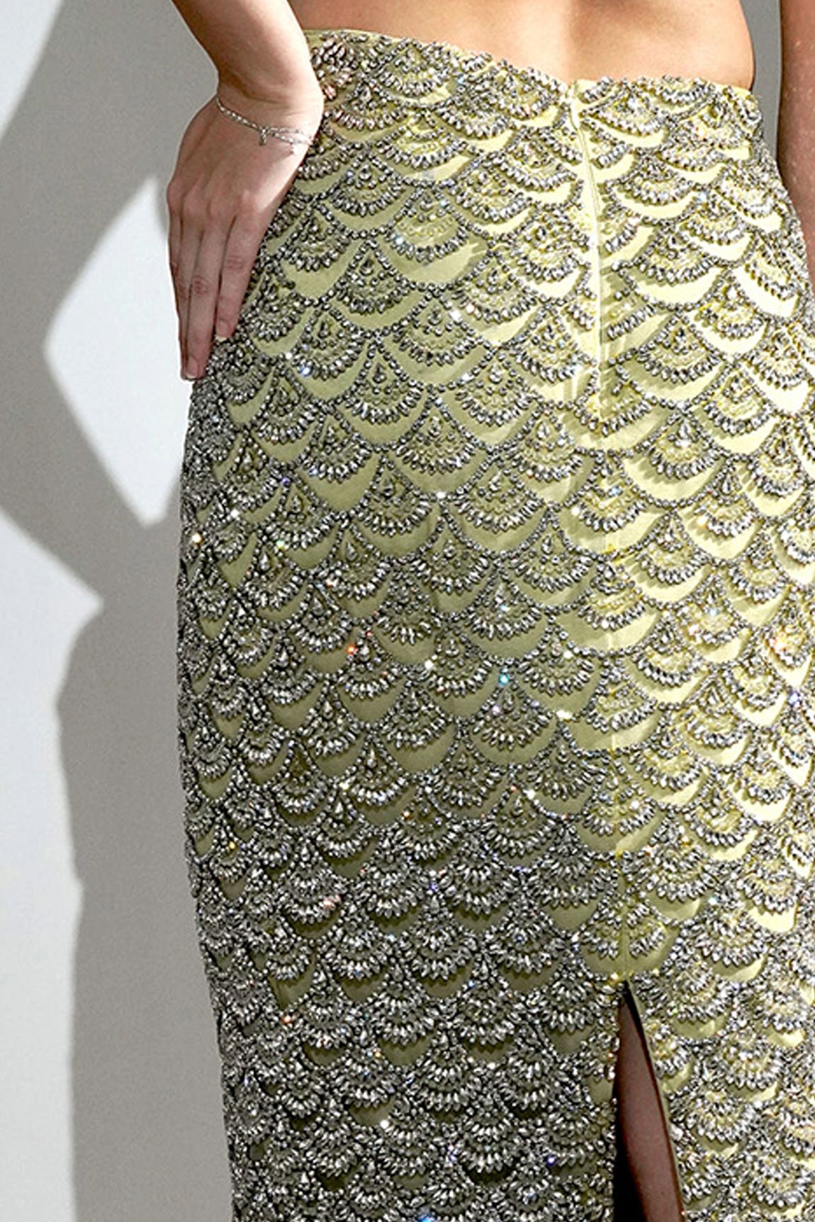 SERENA MATCHA GREEN CRYSTAL EMBELLISHED MAXI DRESS