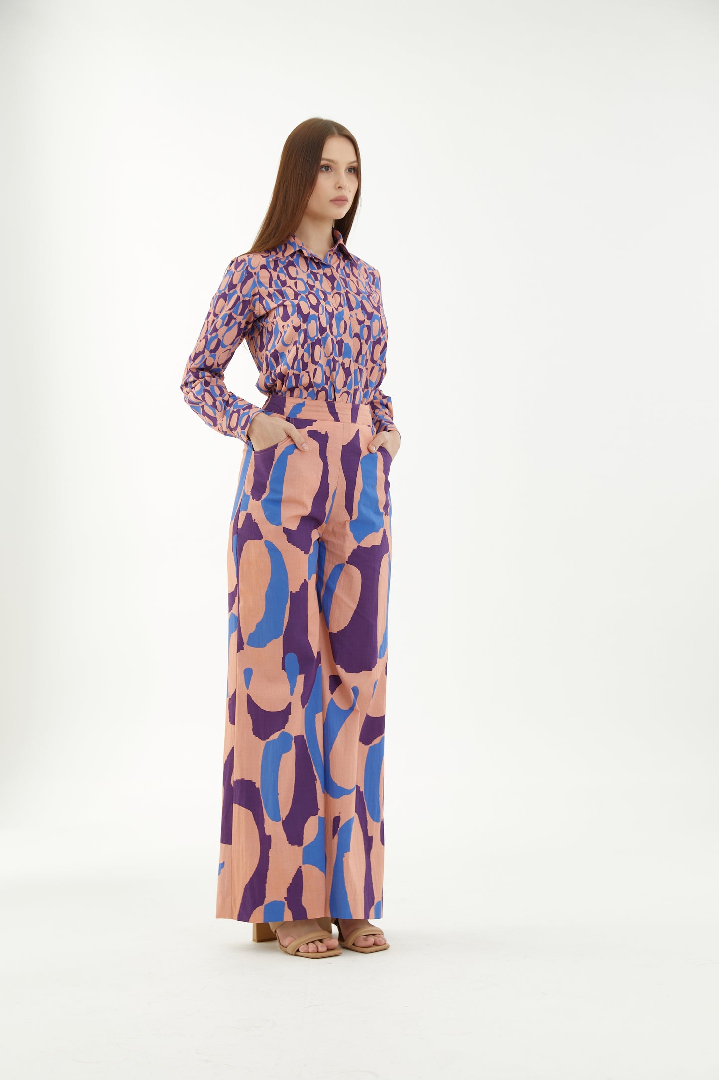 BLUE, ORANGE AND INDIGO PANTS