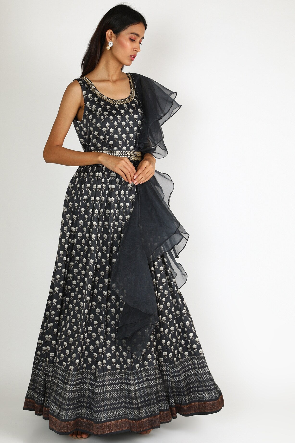 CHARCOAL ANARKALI