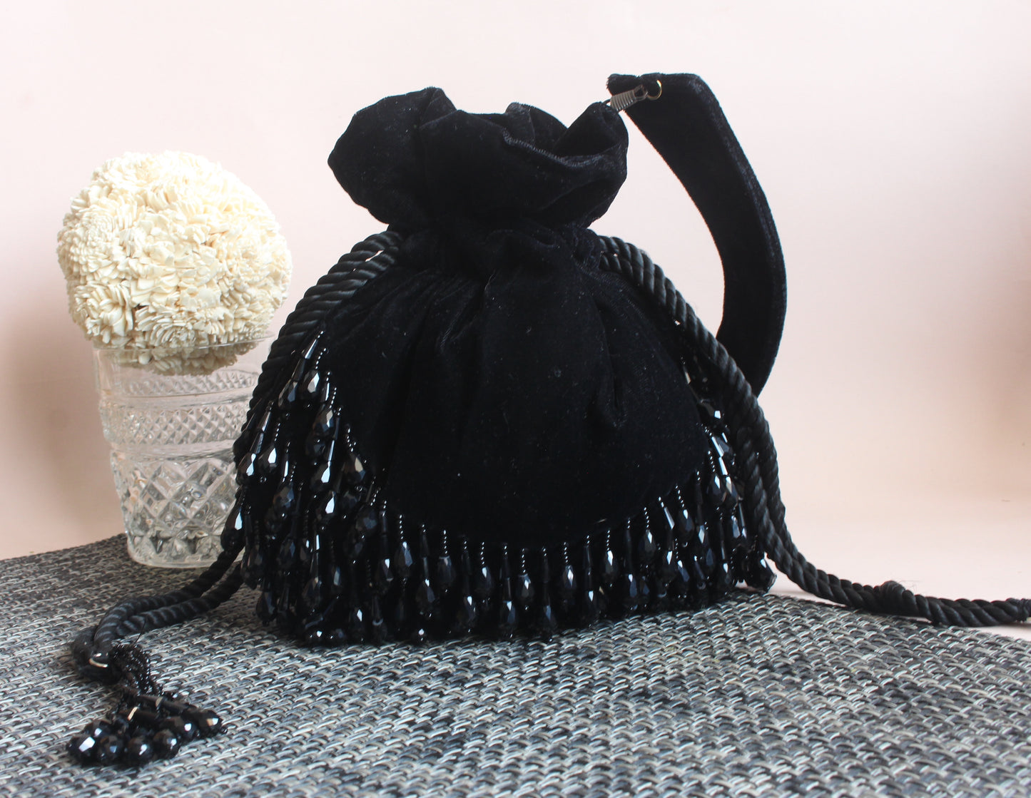 AURA BLACK BEAUTY HAND EMBROIDERED POTLI
