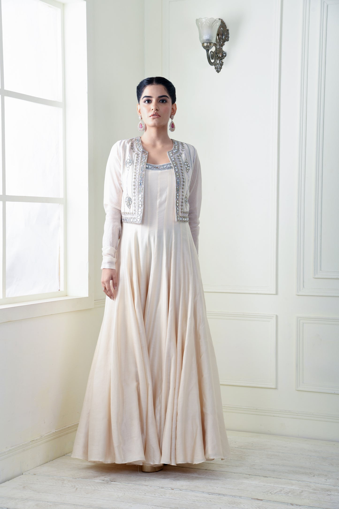 DIVINE EMBROIDERED JACKET ANARKALI SET