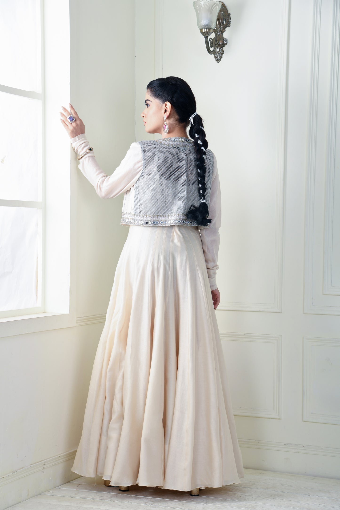 DIVINE EMBROIDERED JACKET ANARKALI SET
